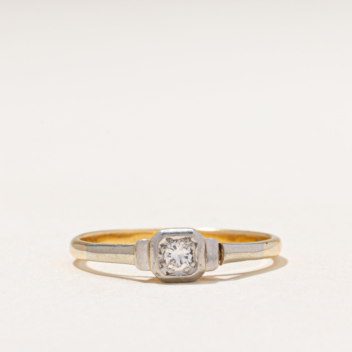 18k Solitaire Diamond Ring | 0.08ct | SZ 8.75