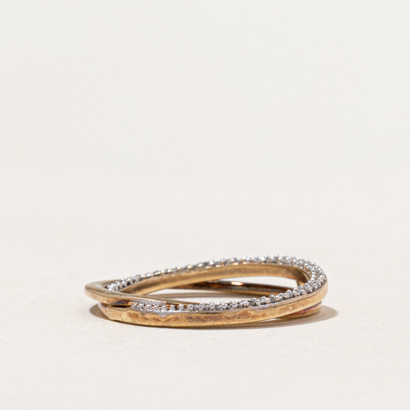 Diamond Cross Over Ring | 0.15ctw | SZ 4.5