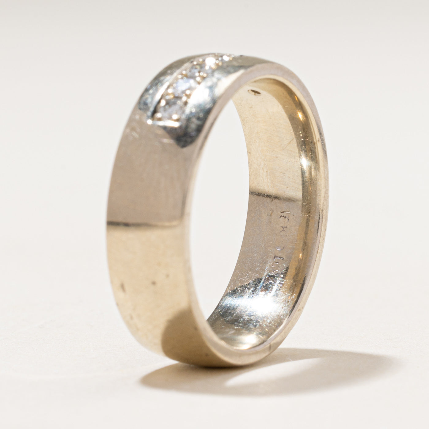 'Birks' 18k White Gold Seven Stone Diamond Band | 0.28ctw | 6.90mm | SZ 10.75