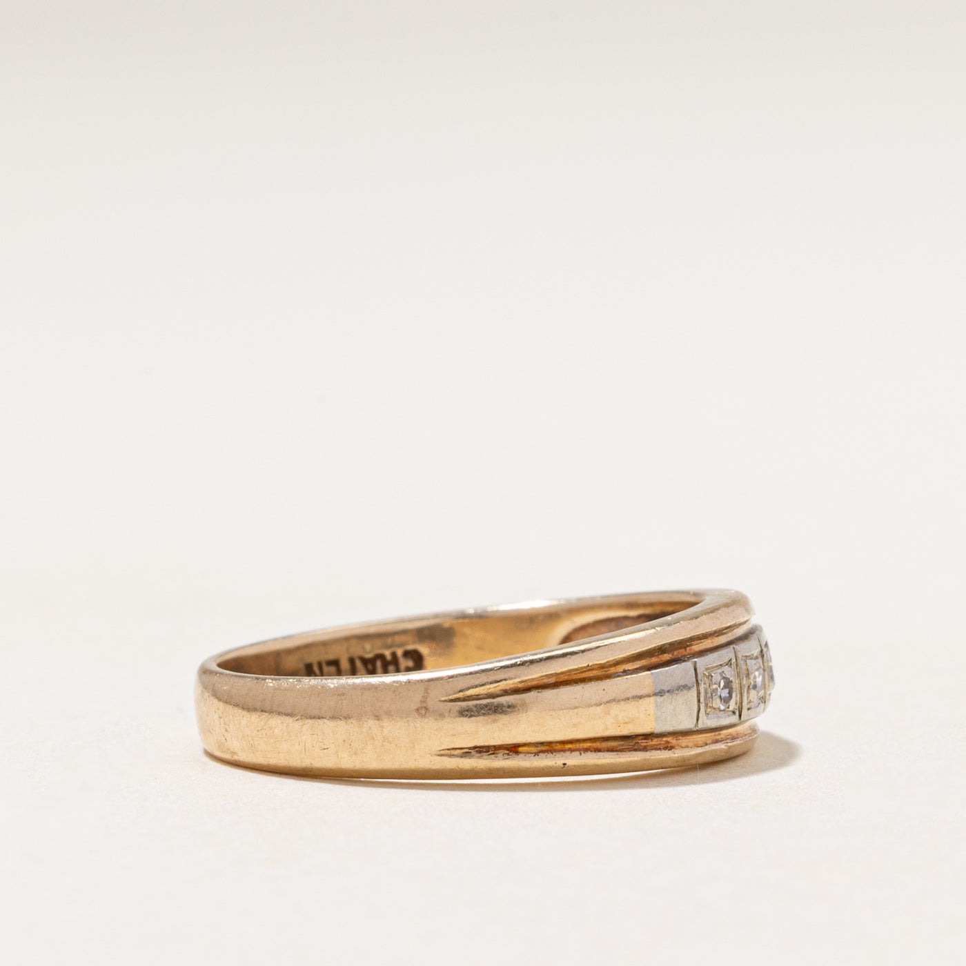 Five-Stone Diamond Grooved Band | 0.07ctw | 3.25mm | SZ 8.25
