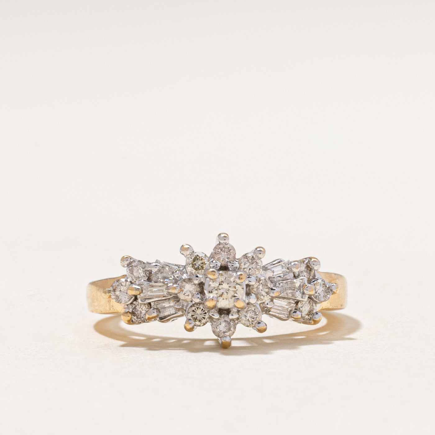 Mixed Cut Diamond Petal Cluster Ring | 0.45ctw | SZ 5.25
