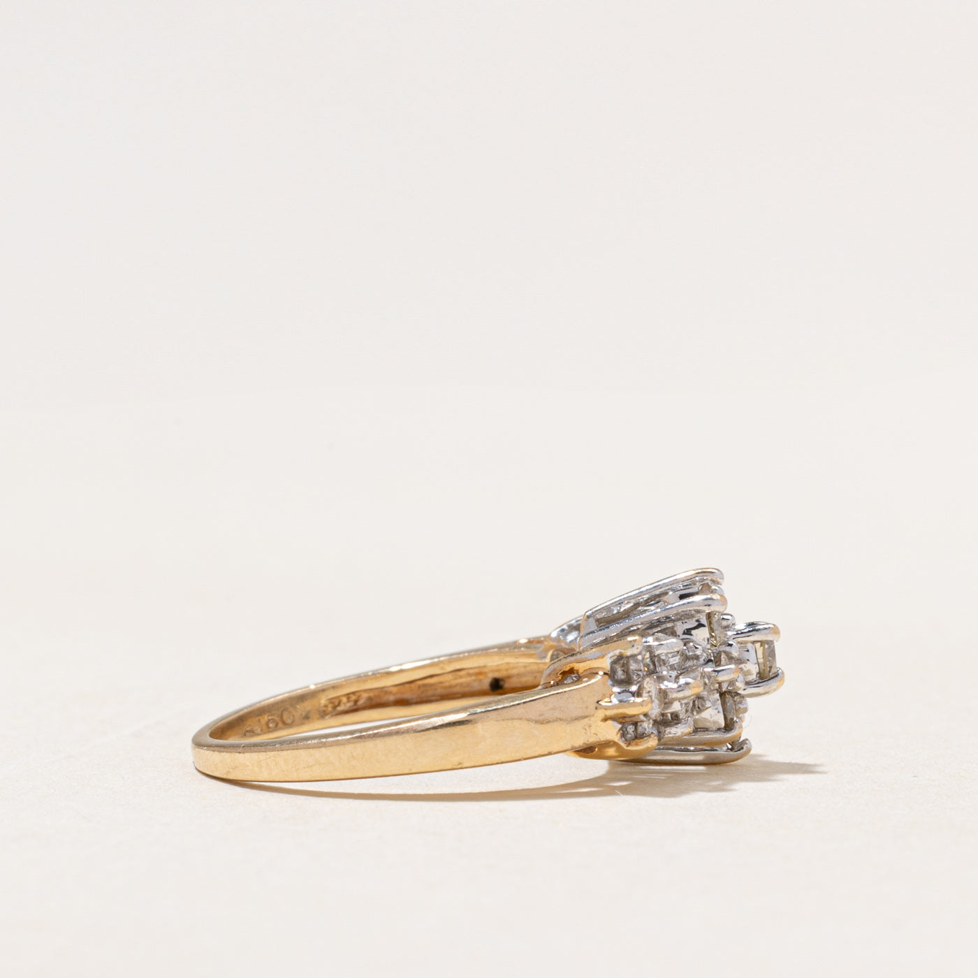 Mixed Cut Diamond Petal Cluster Ring | 0.45ctw | SZ 5.25