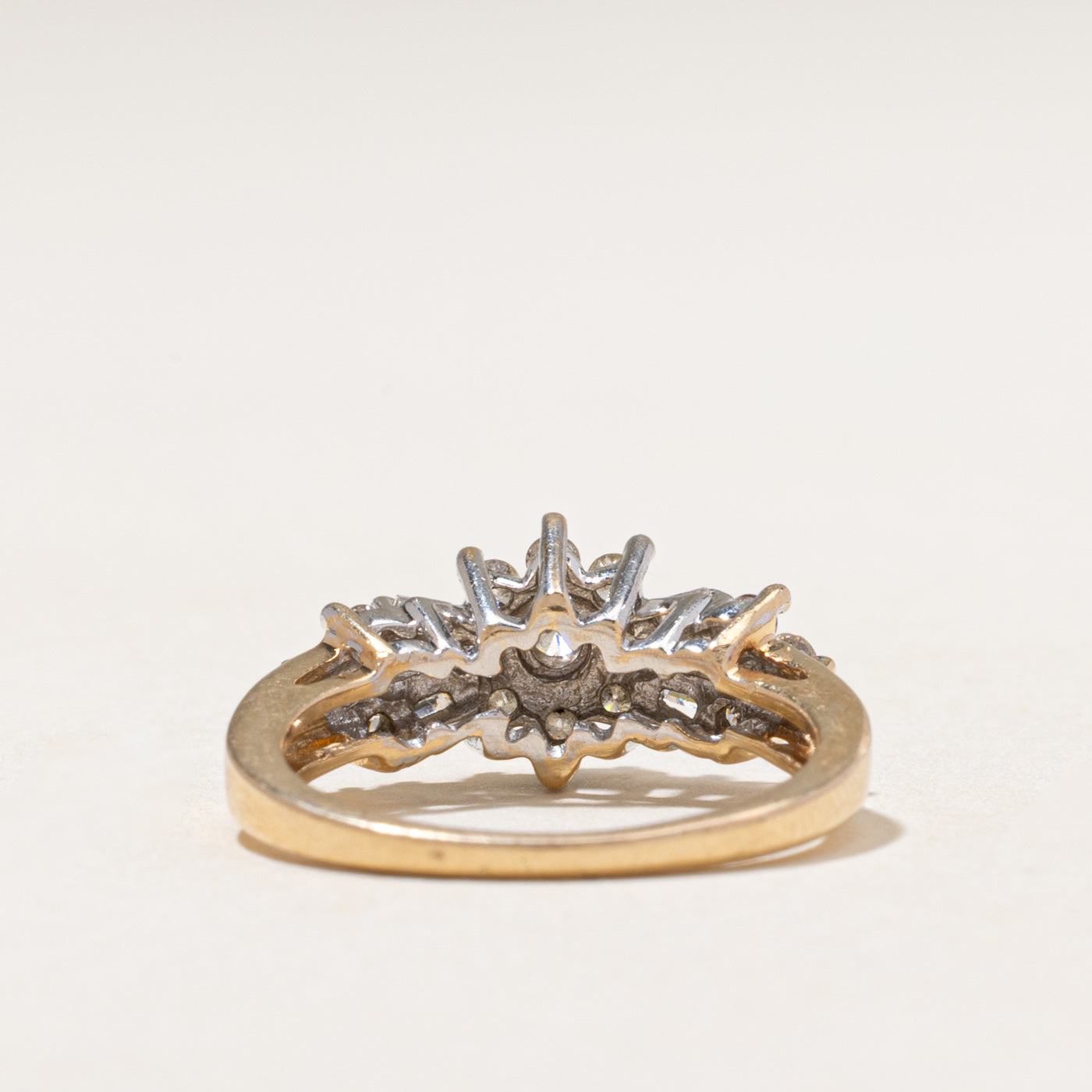 Mixed Cut Diamond Petal Cluster Ring | 0.45ctw | SZ 5.25