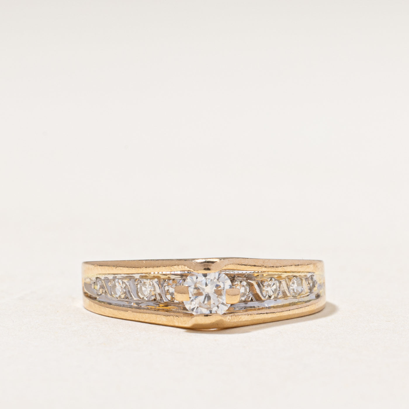 Yellow Gold Diamond Accented Ring | 0.33ctw | SZ 5