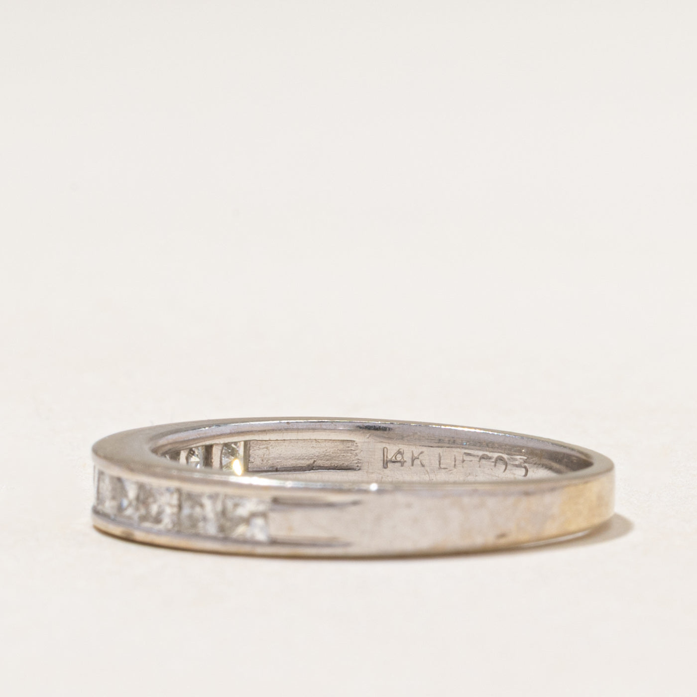 Semi Eternity Princess Cut Diamond Band | 0.52ctw | 2.40mm | SZ 7.25