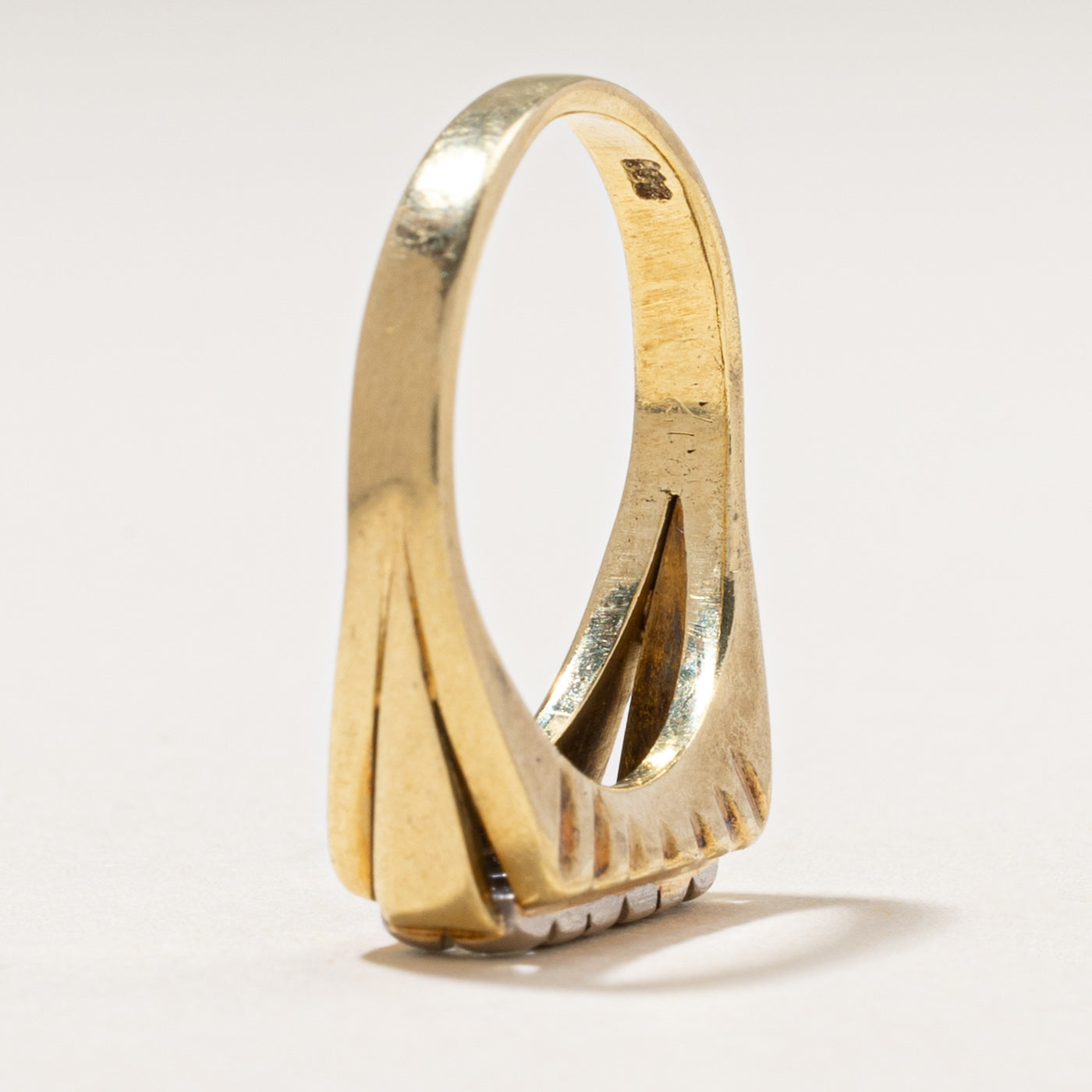 Two Tone Gold Three Stone Diamond Ring | 0.15ctw | SZ 8