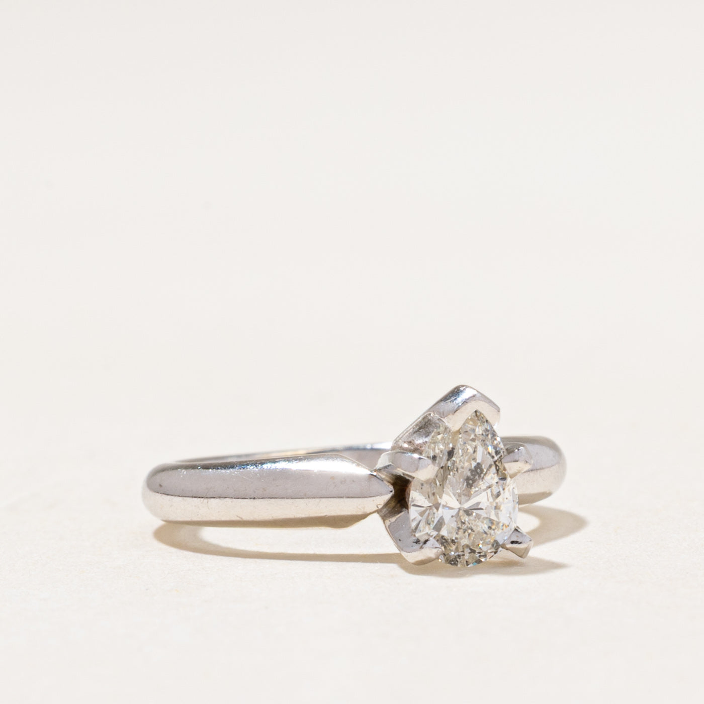 Pear Cut Solitaire Diamond Ring | 0.51ct | SZ 2.5