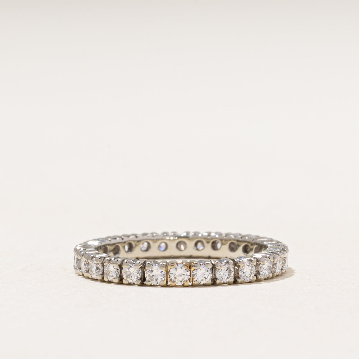 18k White Gold Eternity Diamond Band | 0.84ctw | 2.45mm | SZ 6.75