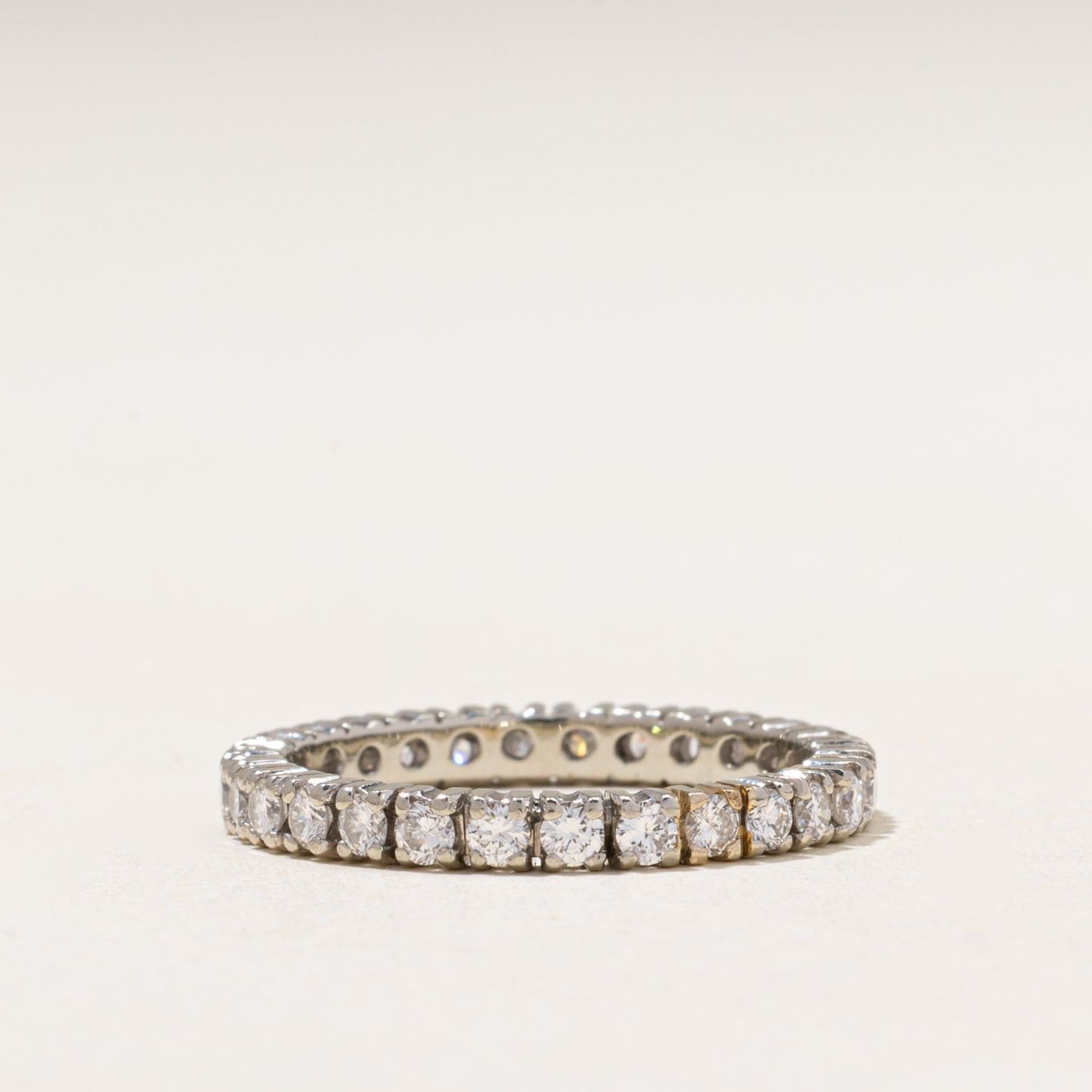 18k White Gold Eternity Diamond Band | 0.84ctw | 2.45mm | SZ 6.75