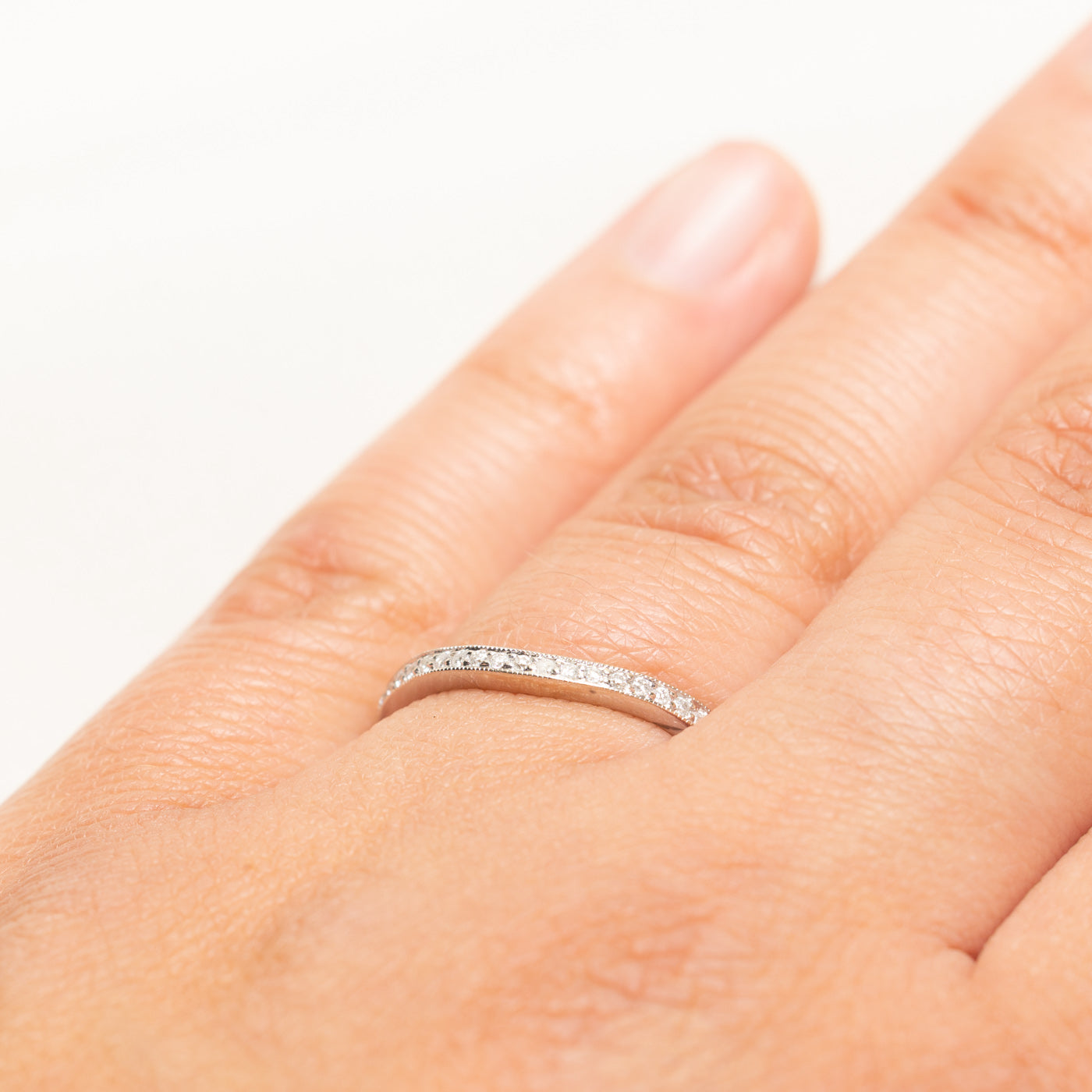 Semi-Eternity Diamond Contour Ring | 0.10ctw | SZ 7.25