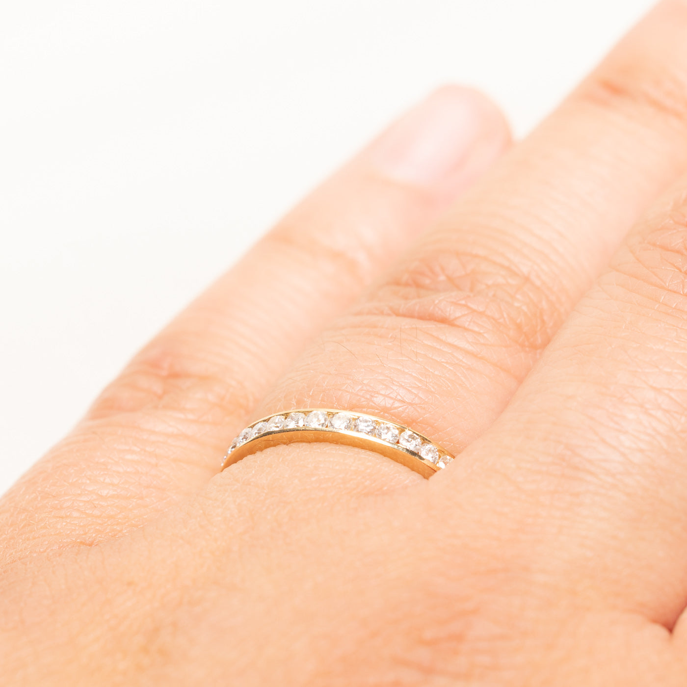Alliance demi-éternité en diamants | 0,32 ct | 1,95 mm | Taille 6,75