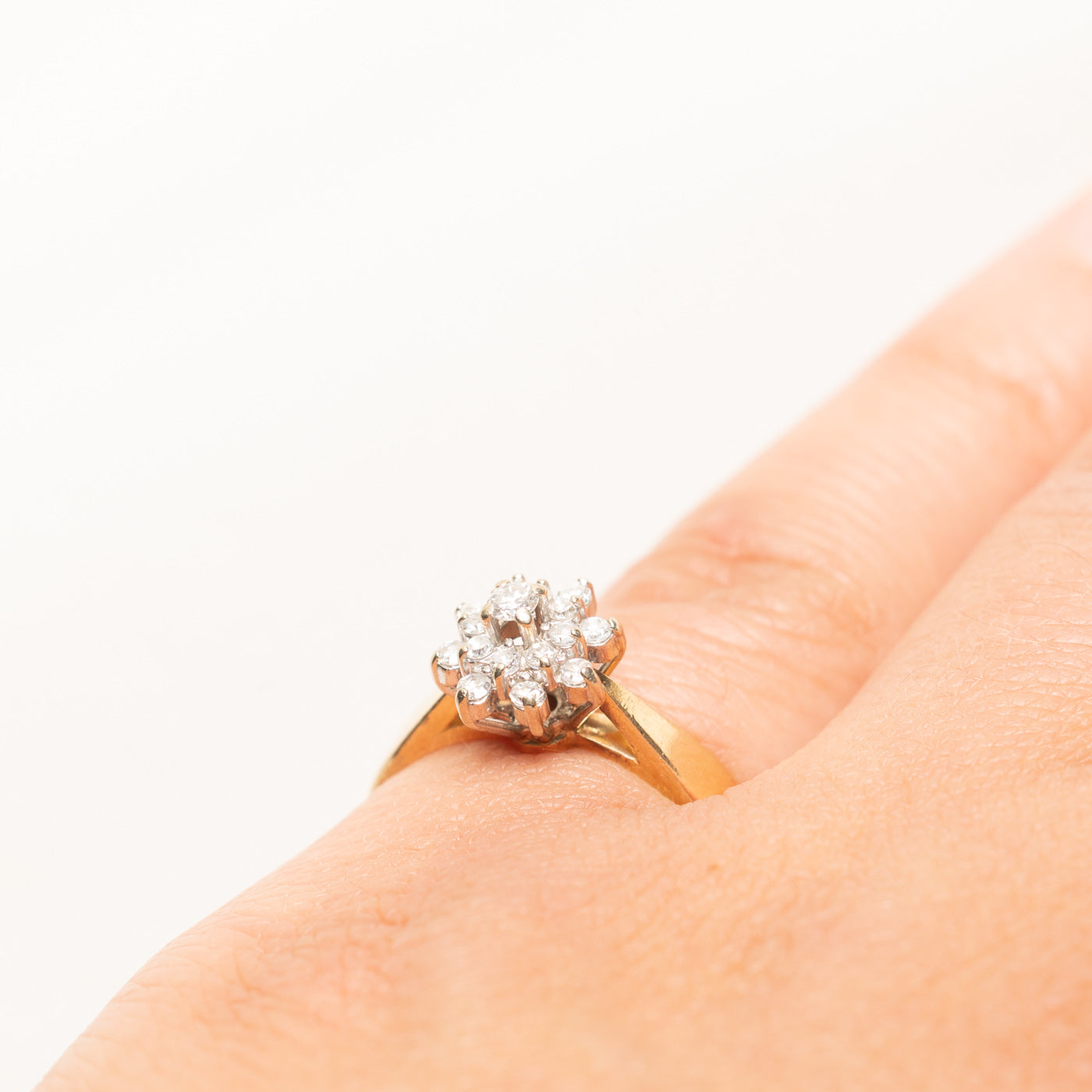 Diamond Cluster Petal Ring | 0.25ctw | SZ 5