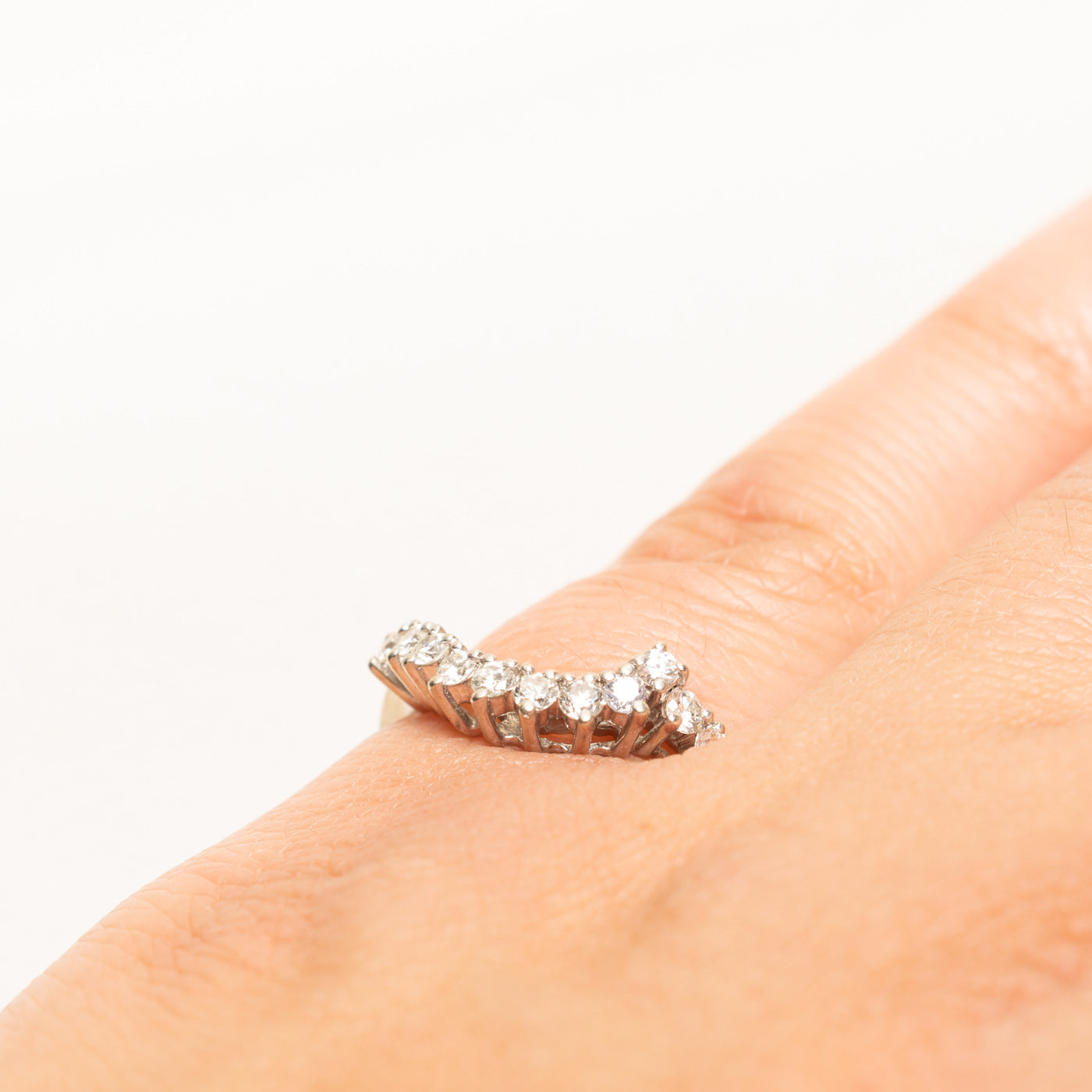White Gold Diamond Contour Ring | 0.34ctw | SZ 5.25