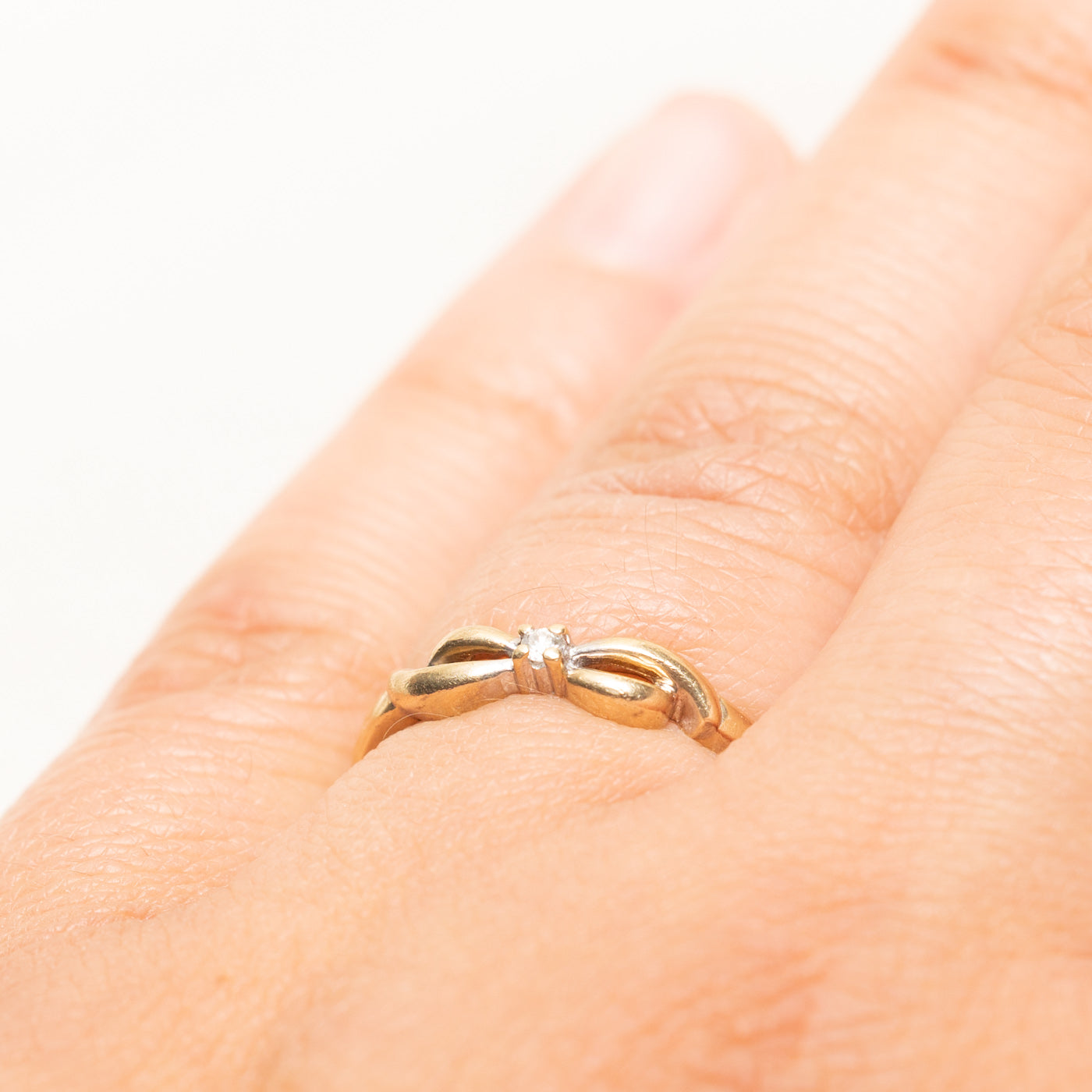 Diamond Petite Bow Ring | 0.02ct | SZ 6.5