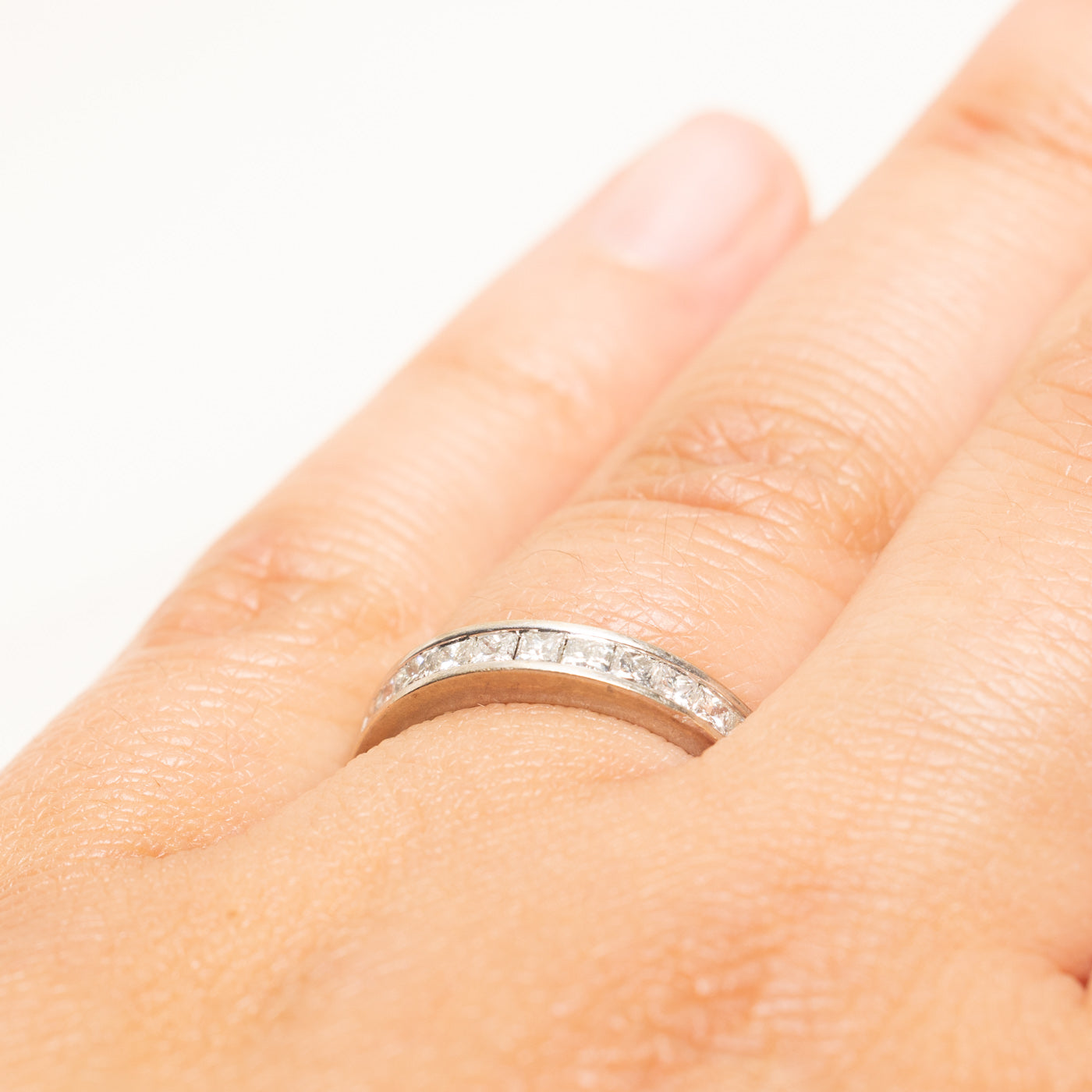 Semi Eternity Princess Cut Diamond Band | 0.52ctw | 2.40mm | SZ 7.25