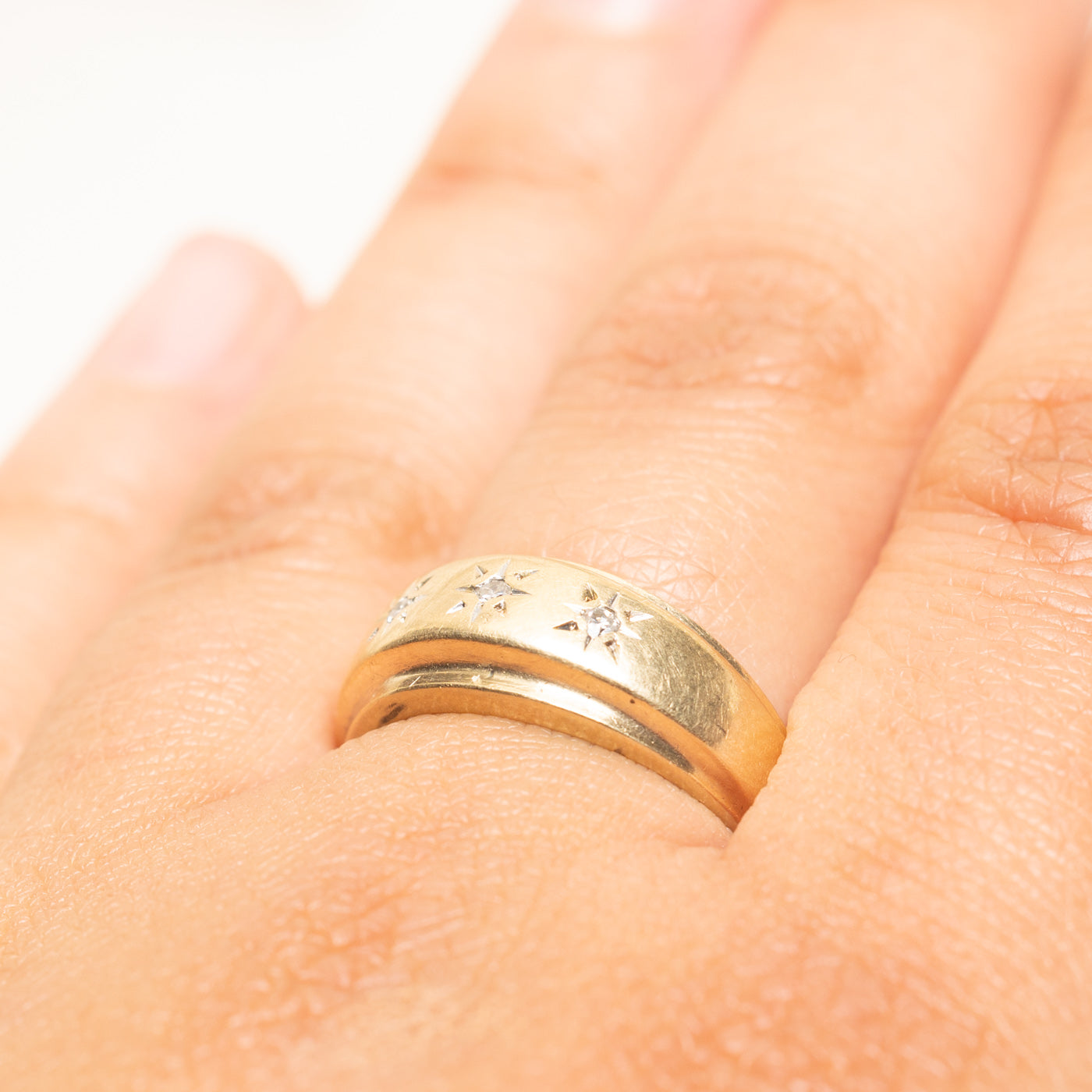 Three Stone Star Set Diamond Ring | 0.06ctw | SZ 9