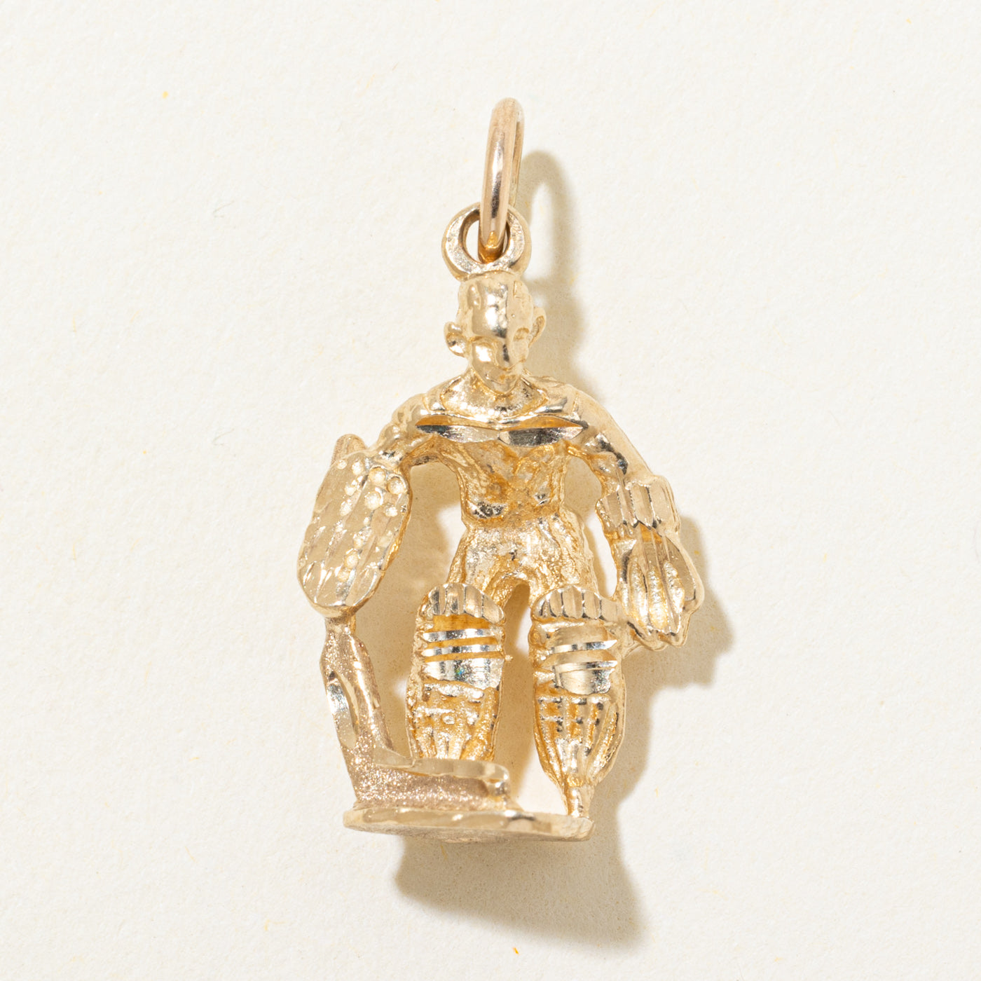 10k Yellow Gold Hockey Goalie Charm