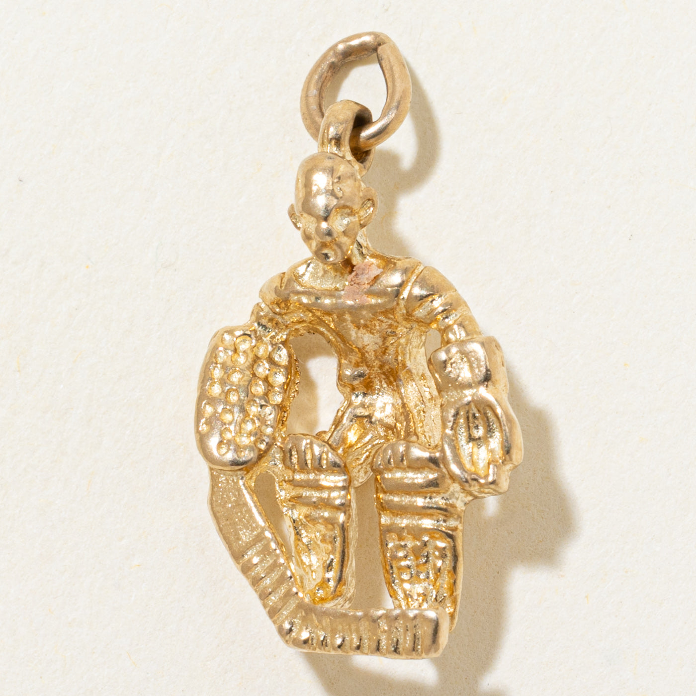 10k Yellow Gold Hockey Goalie Charm