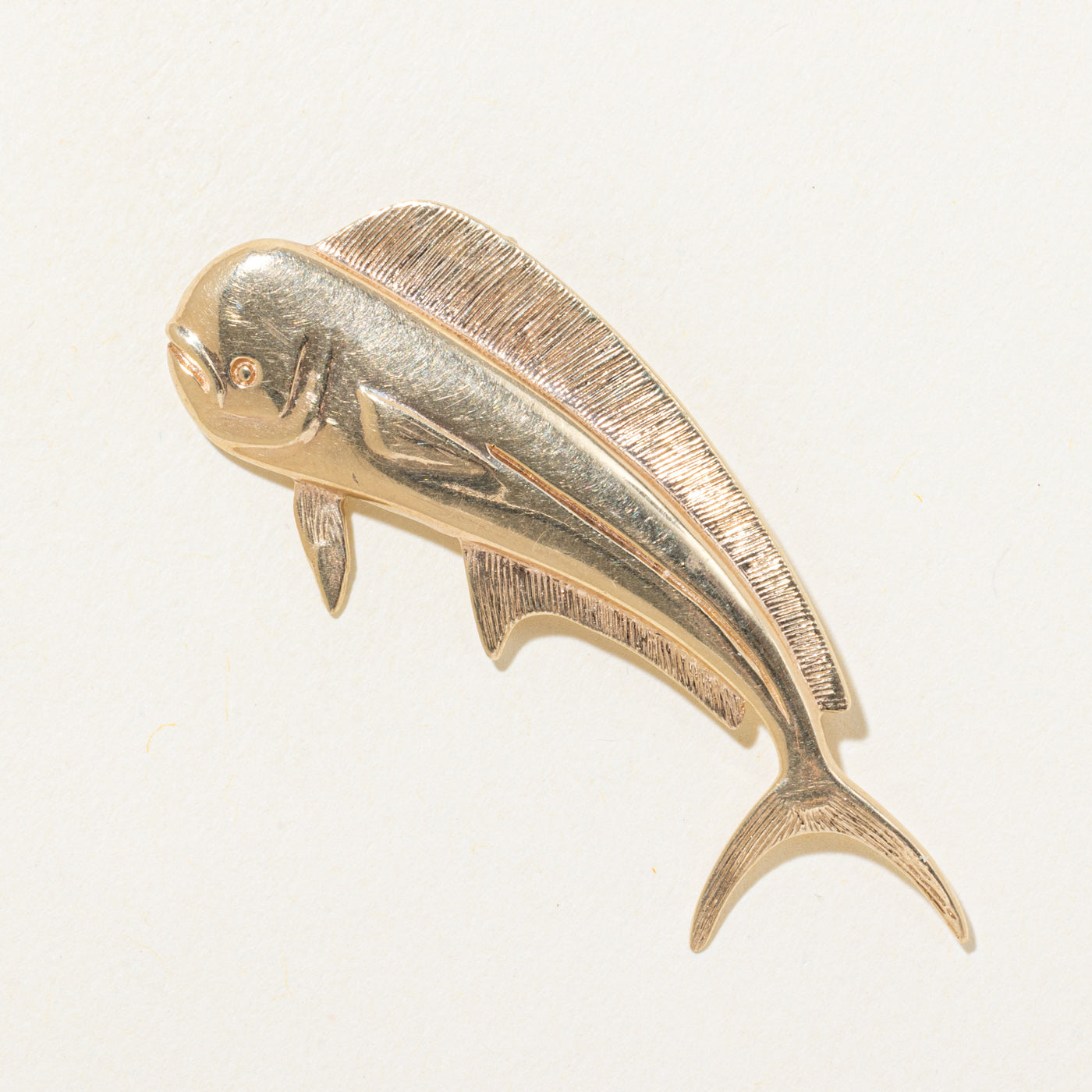 14k Yellow Gold Fish Pendant