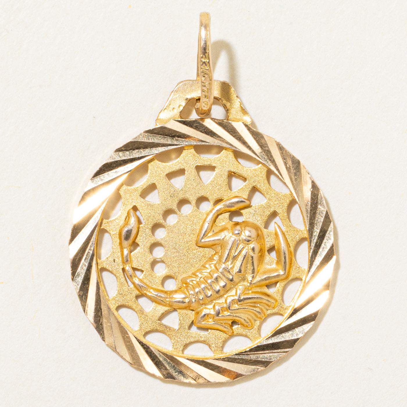 18k Yellow Gold Scorpio Pendant