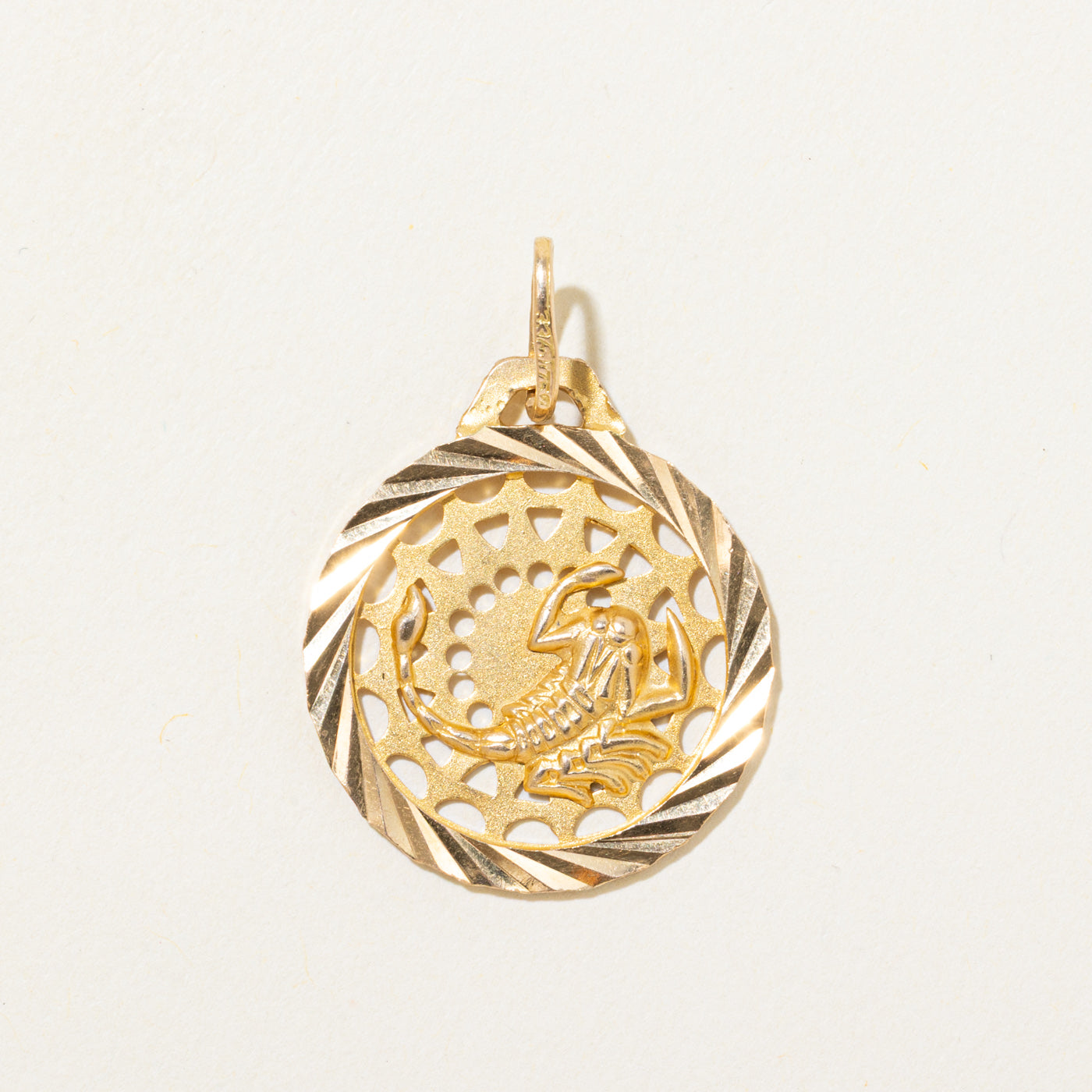 18k Yellow Gold Scorpio Pendant