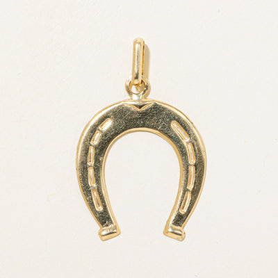 18k Yellow Gold Horseshoe Pendant