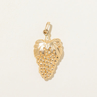 18k Yellow Gold Grapes Pendant