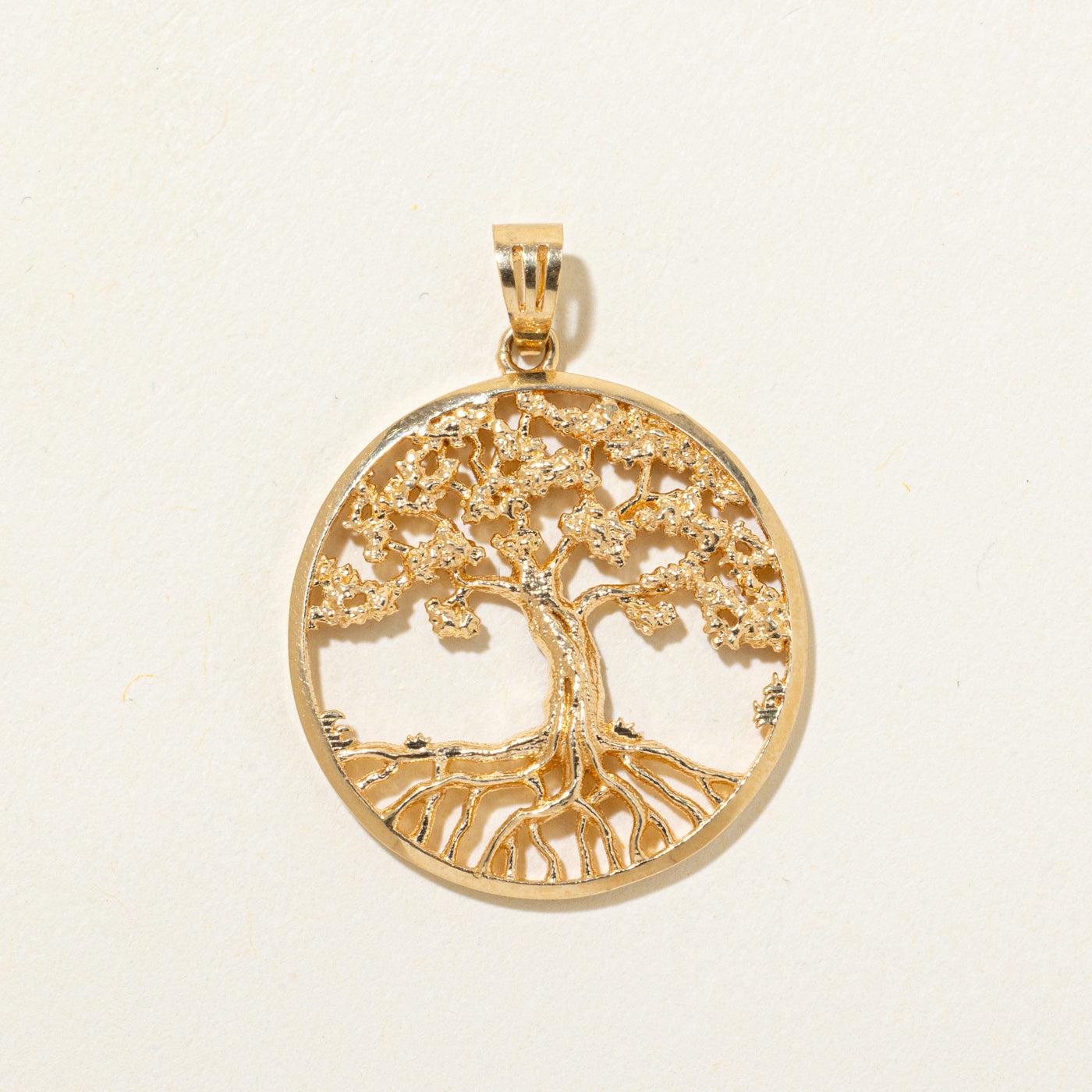 18k Yellow Gold Tree of Life Pendant