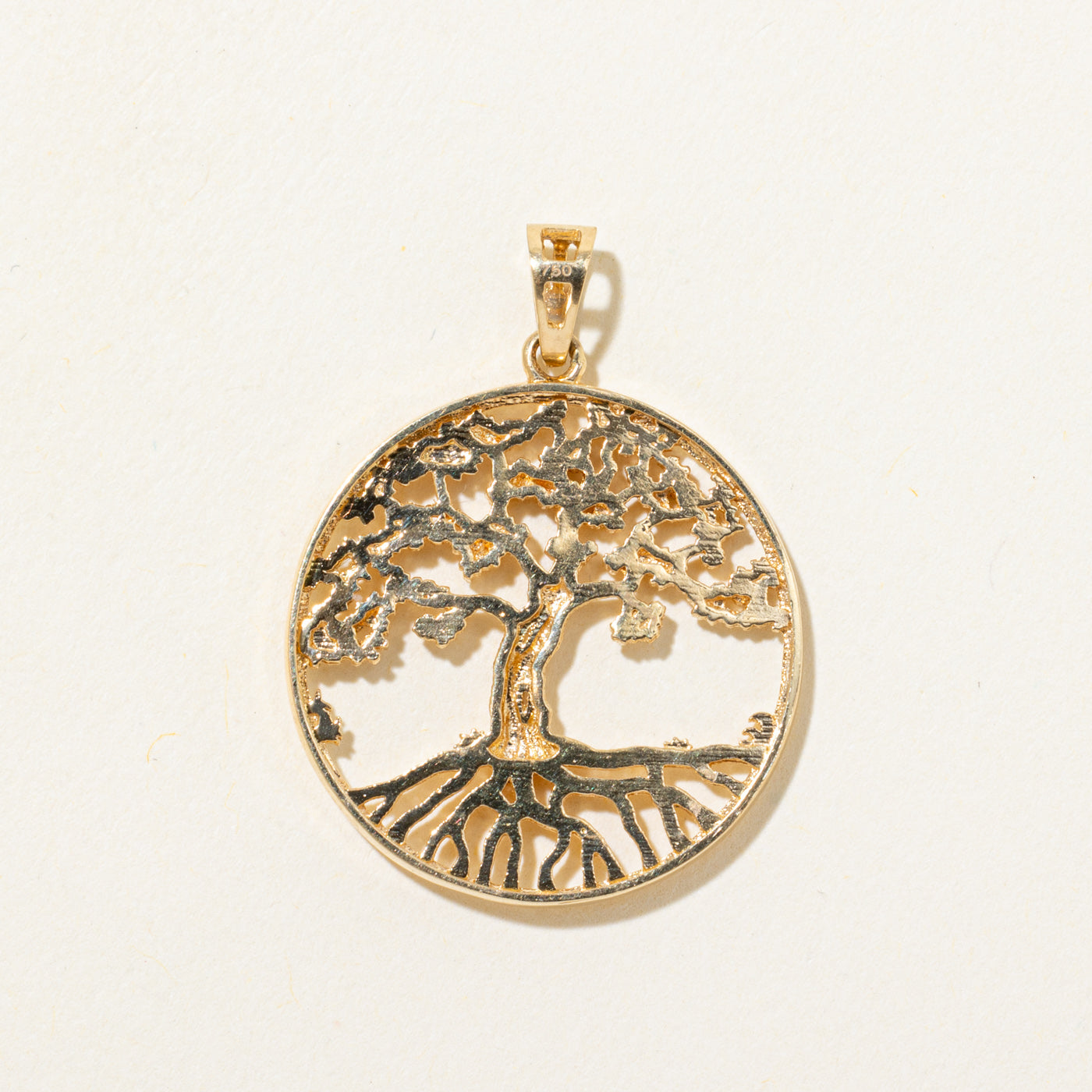 18k Yellow Gold Tree of Life Pendant