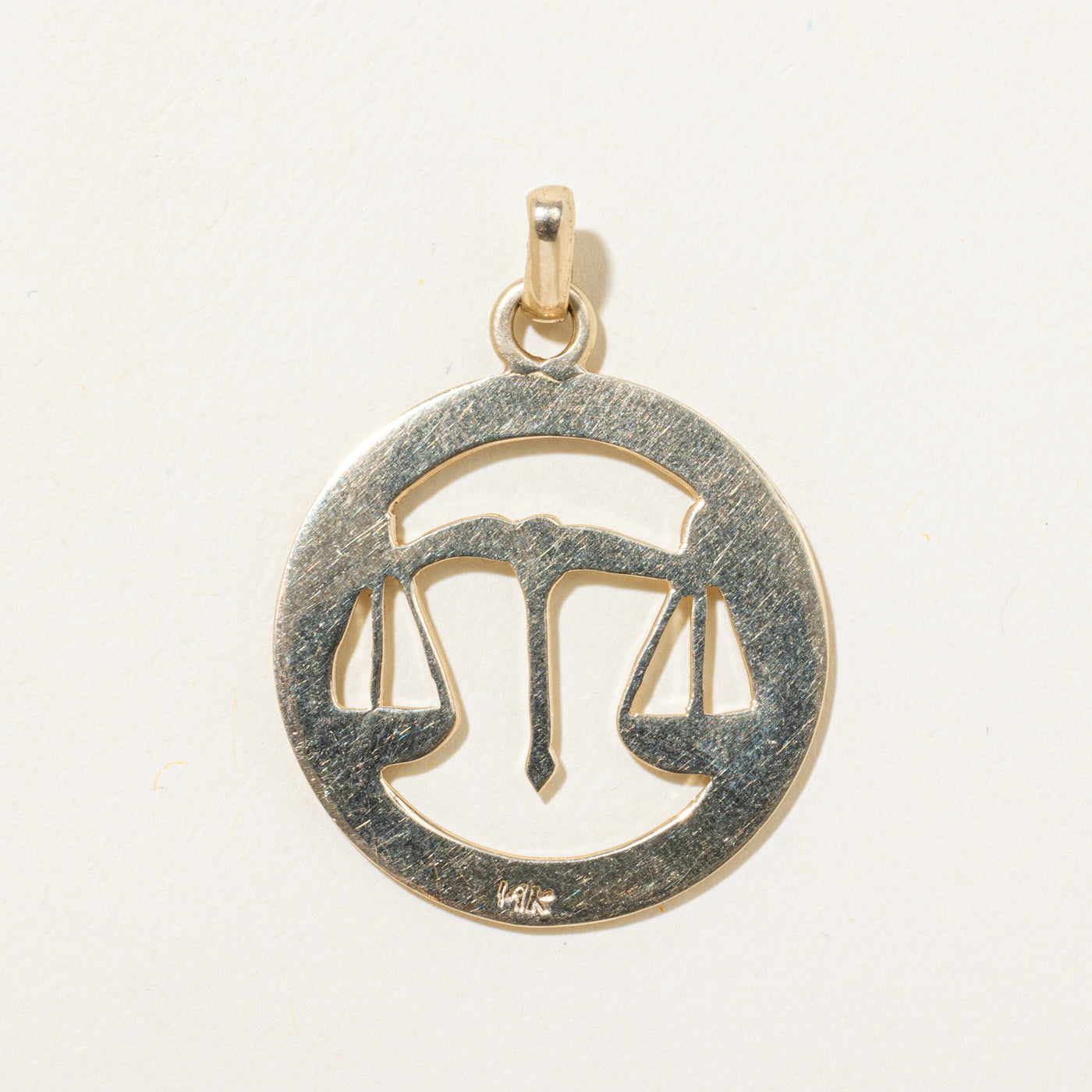 14k Yellow Gold Libra Pendant