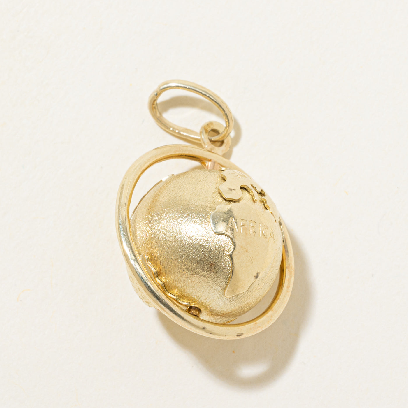 14k Yellow Gold Globe Charm