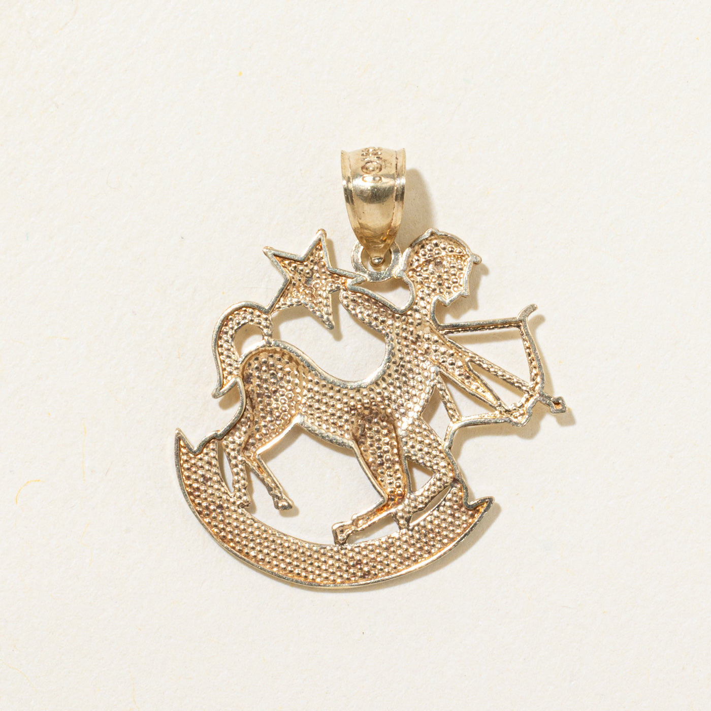 10k Yellow Gold Sagittarius Pendant