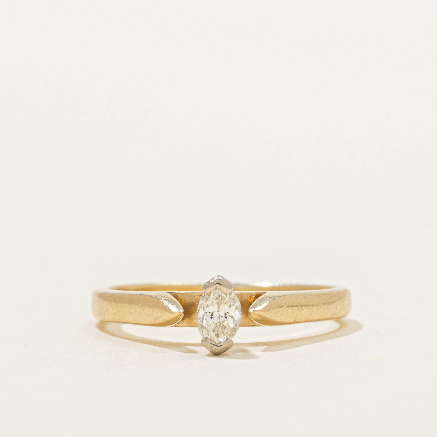 Marquise Cut Solitaire Diamond Ring | 0.12ct | SZ 3