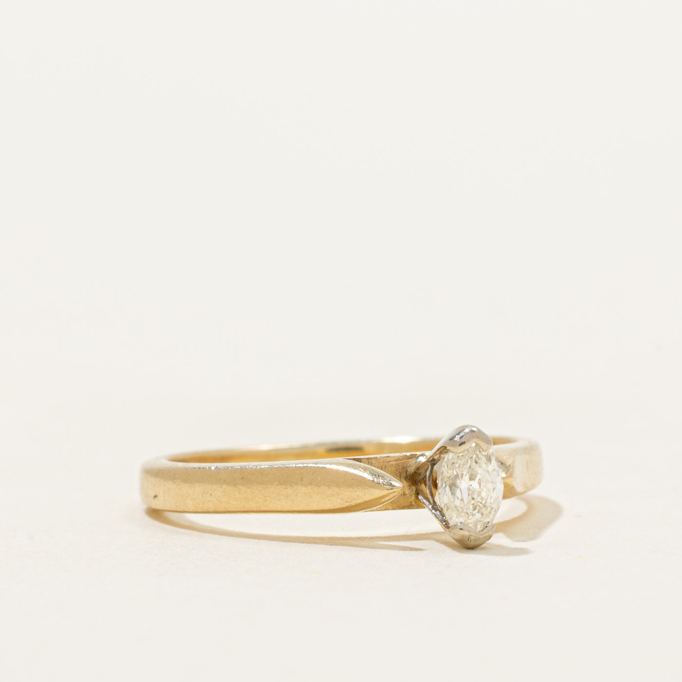 Marquise Cut Solitaire Diamond Ring | 0.12ct | SZ 3