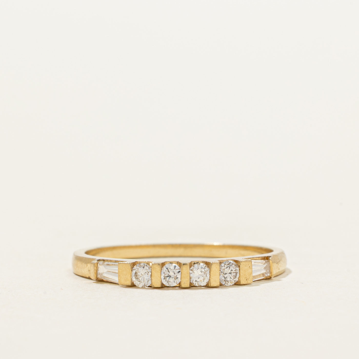 Channel Set Mix Cut Diamond Ring | 0.20ctw | SZ 6.25