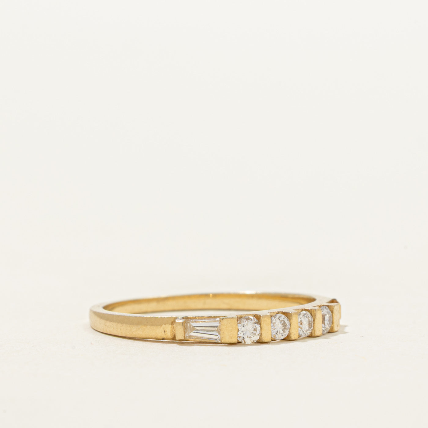 Channel Set Mix Cut Diamond Ring | 0.20ctw | SZ 6.25