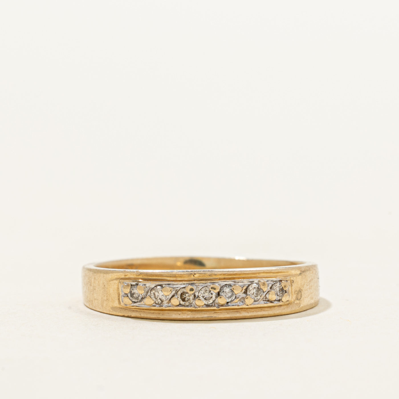10k Yellow Gold Diamond Ring | 0.07ctw | SZ 6.25