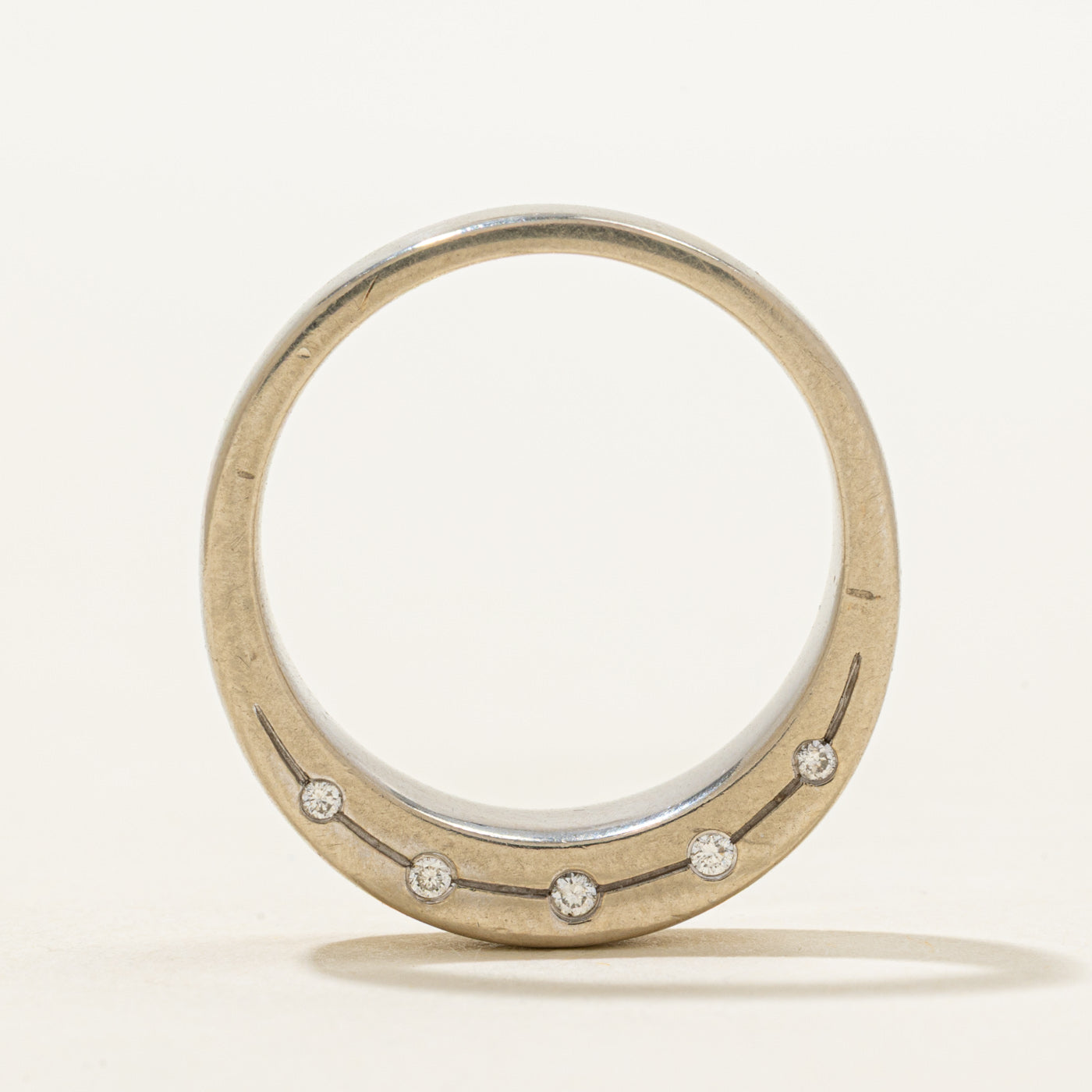 Flush Set Hidden Diamond Ring | 0.10ctw | SZ 8