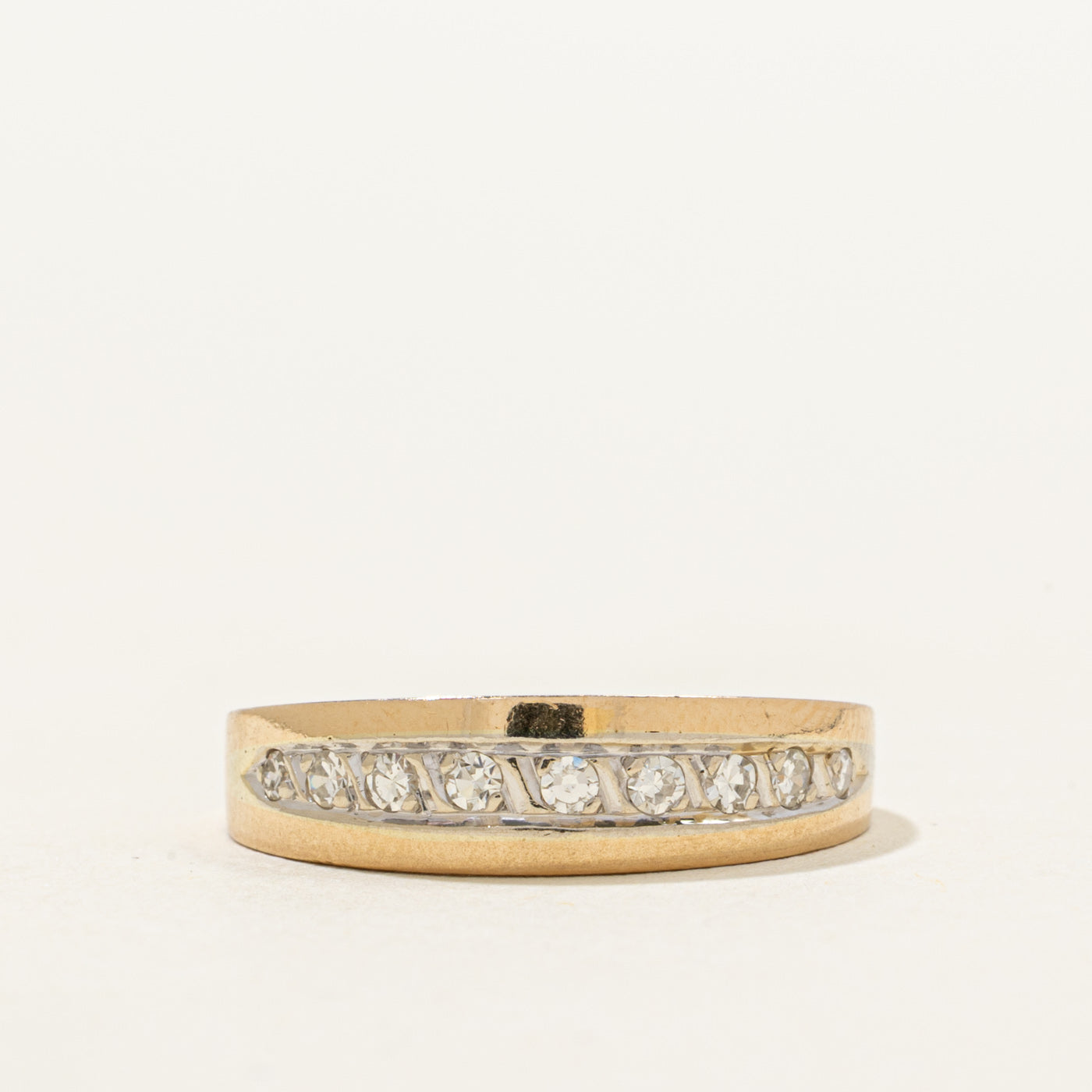 10k Two Tone Diamond Ring | 0.14ctw | SZ 6