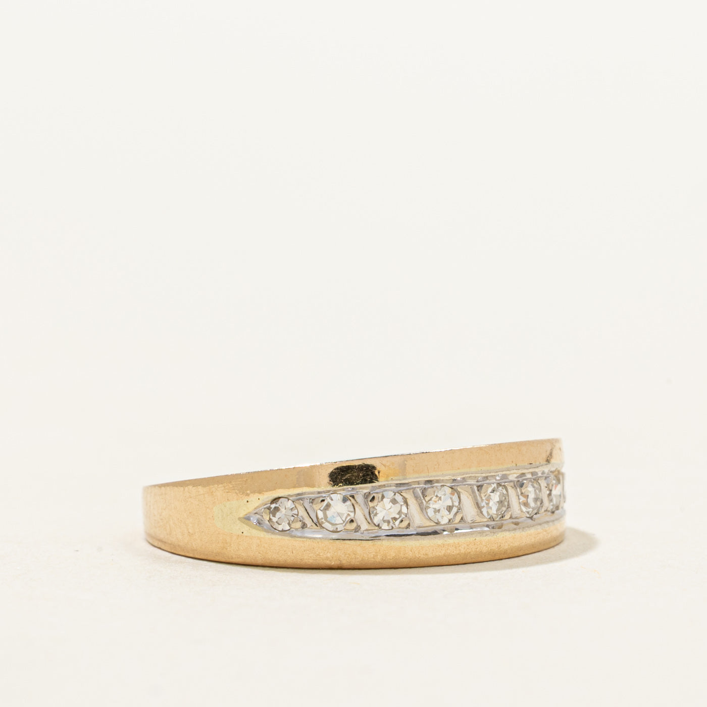 10k Two Tone Diamond Ring | 0.14ctw | SZ 6