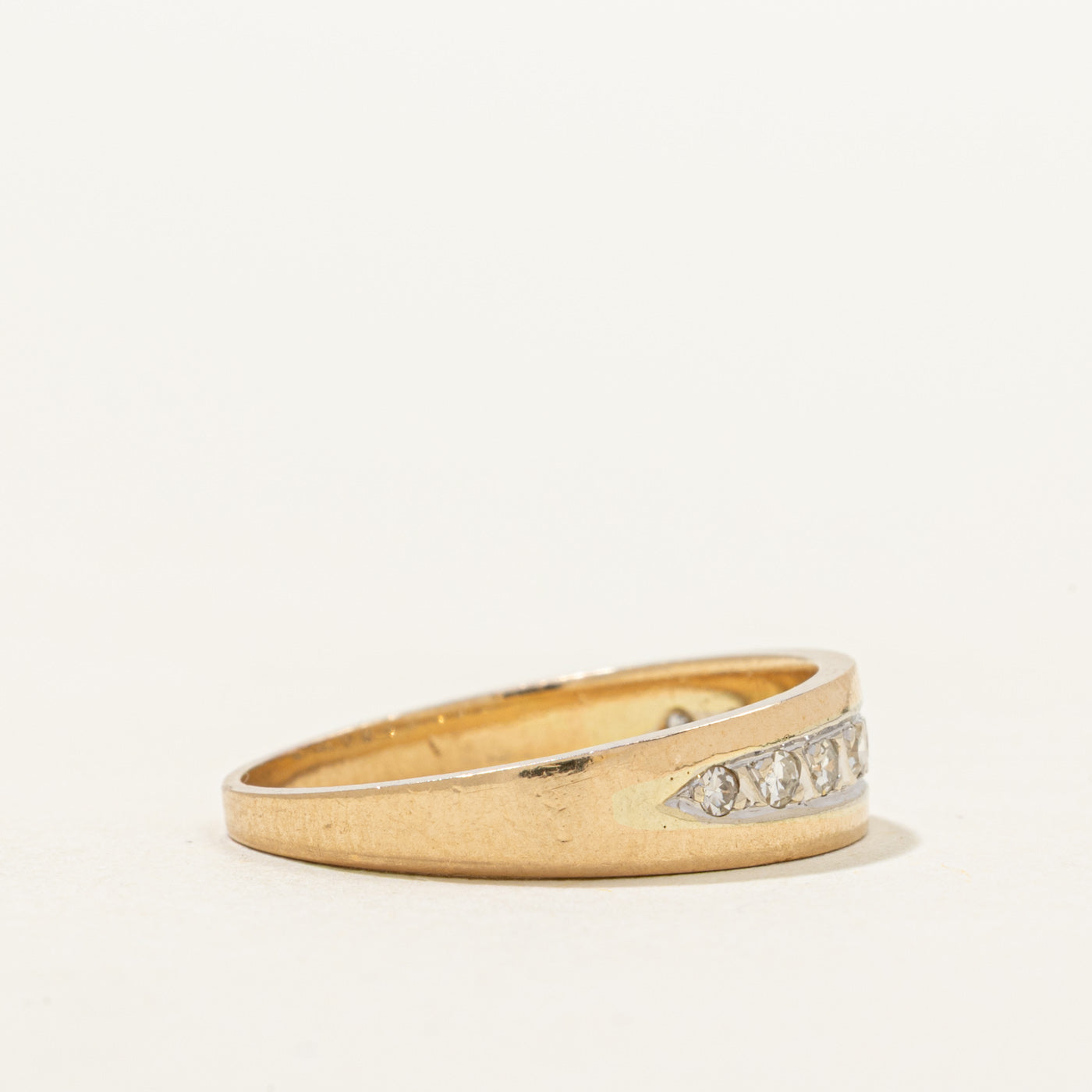 10k Two Tone Diamond Ring | 0.14ctw | SZ 6