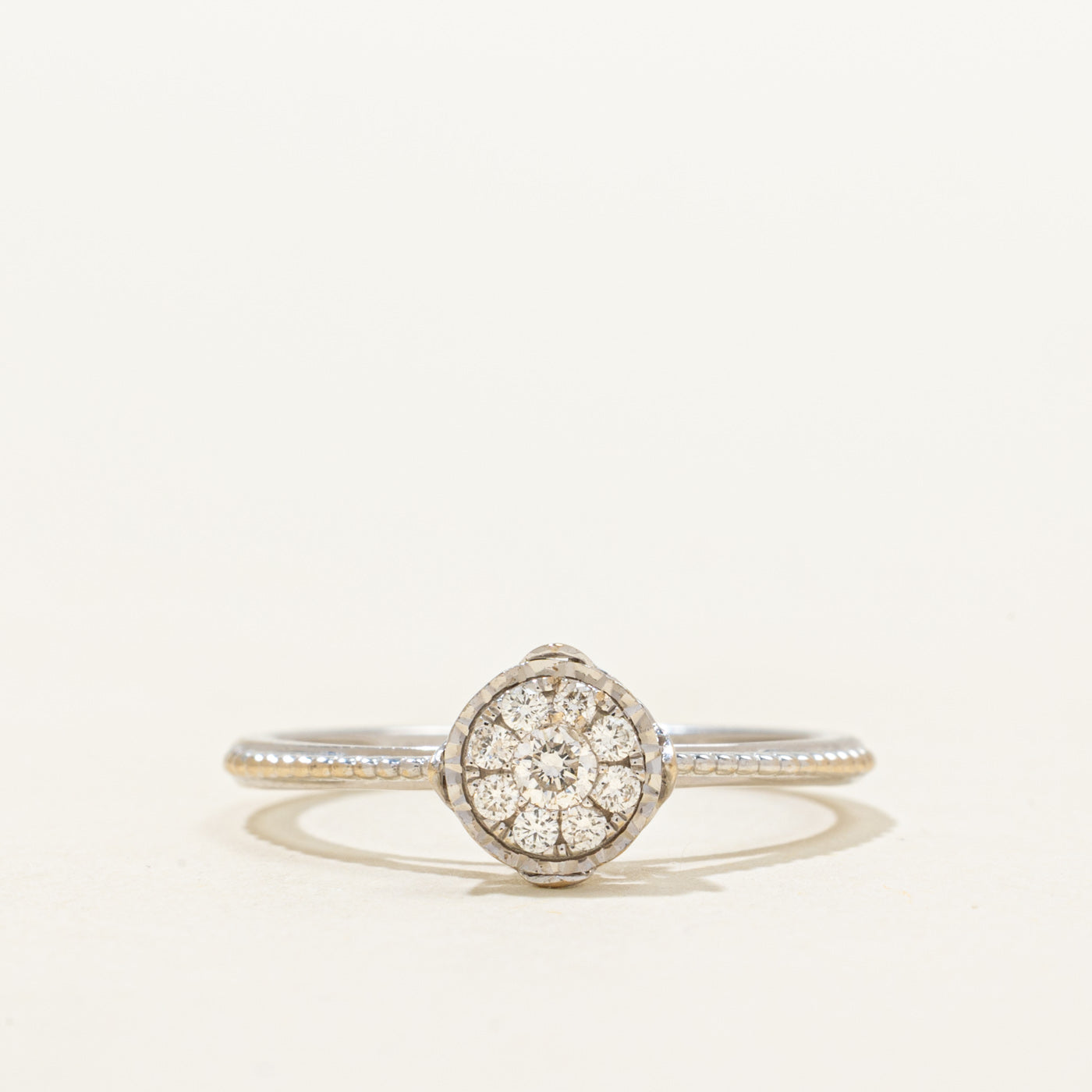 18k Illusion Set Cluster Diamond Ring | 0.16ctw | SZ 6.5