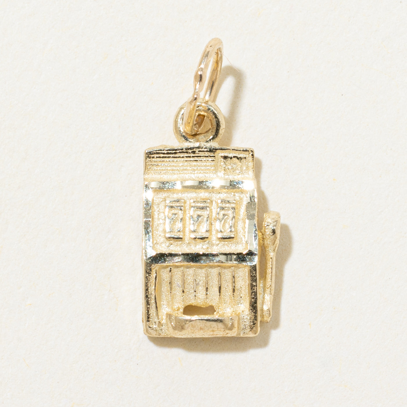 14k Yellow Gold 777 Slot Machine Charm