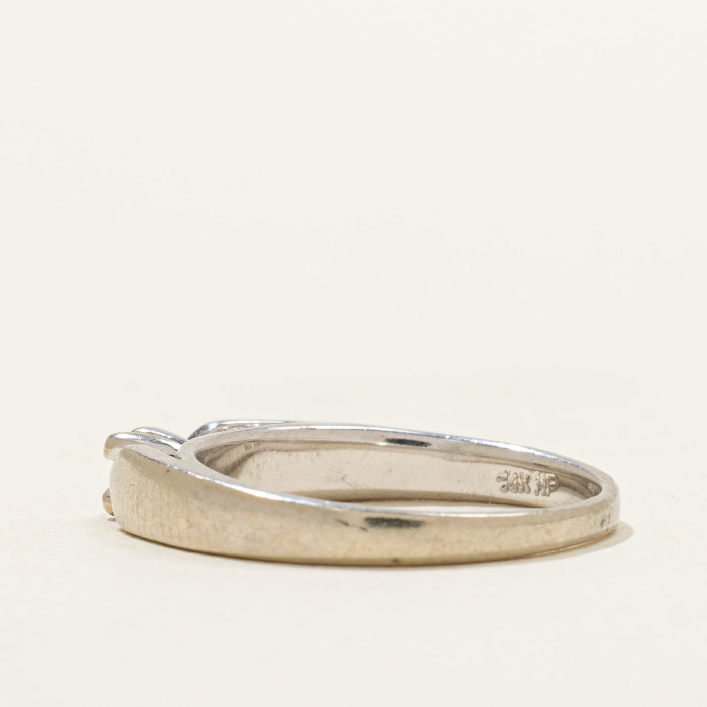 White Gold Solitaire Diamond Petite Ring | 0.09ct | SZ 3.75