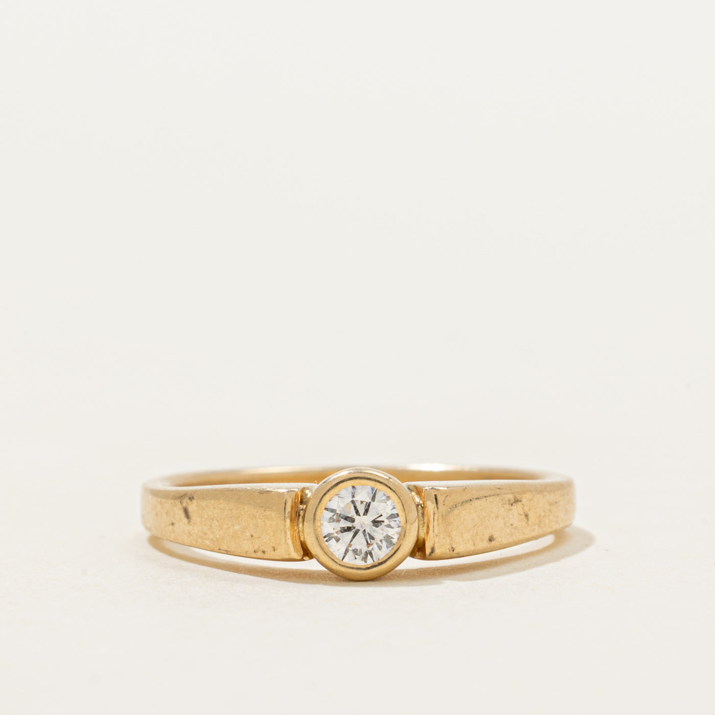 Bezel Set Solitaire Diamond Ring | 0.15ct | SZ 5.25