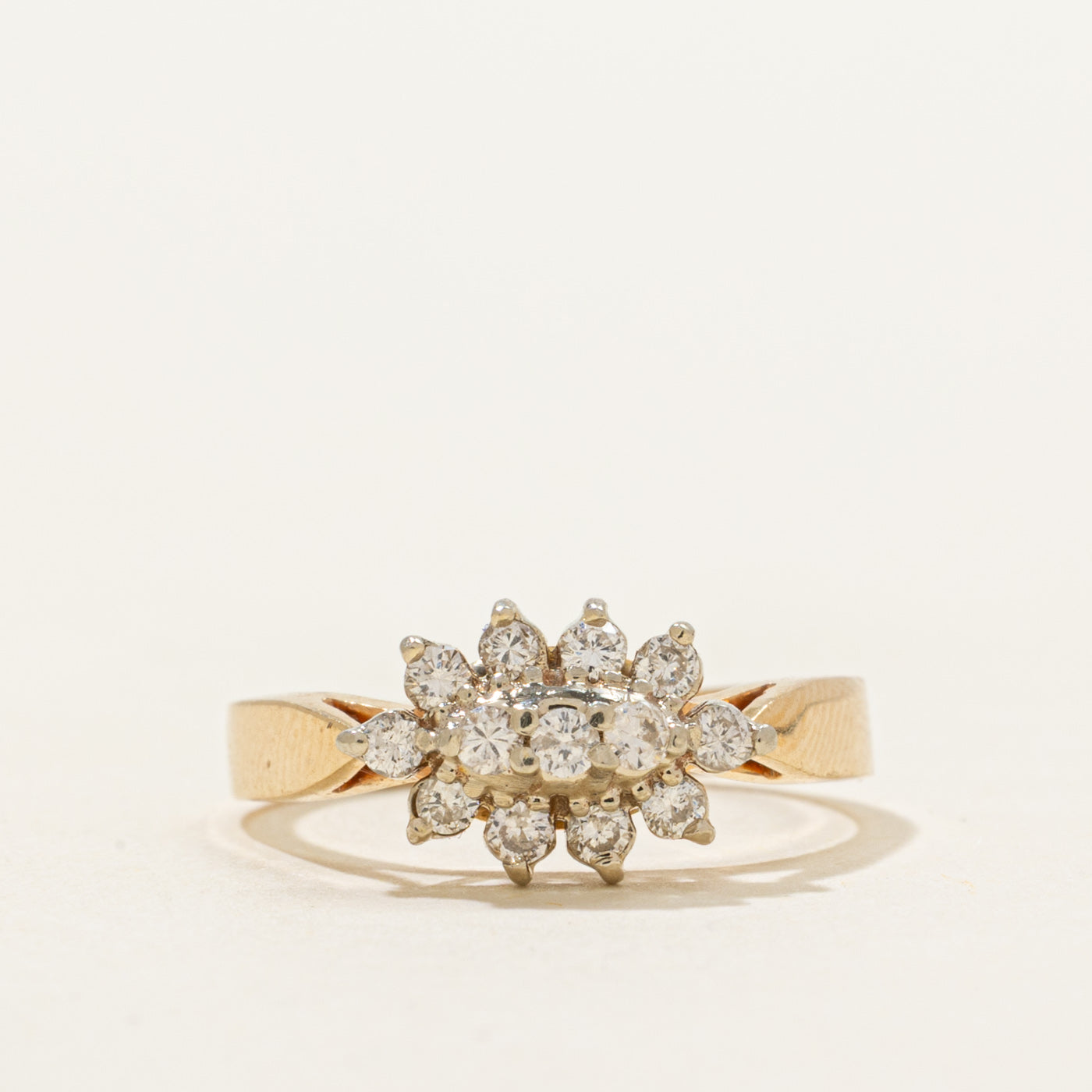 Diamond Petal Cluster Ring | 0.23ctw | SZ 4