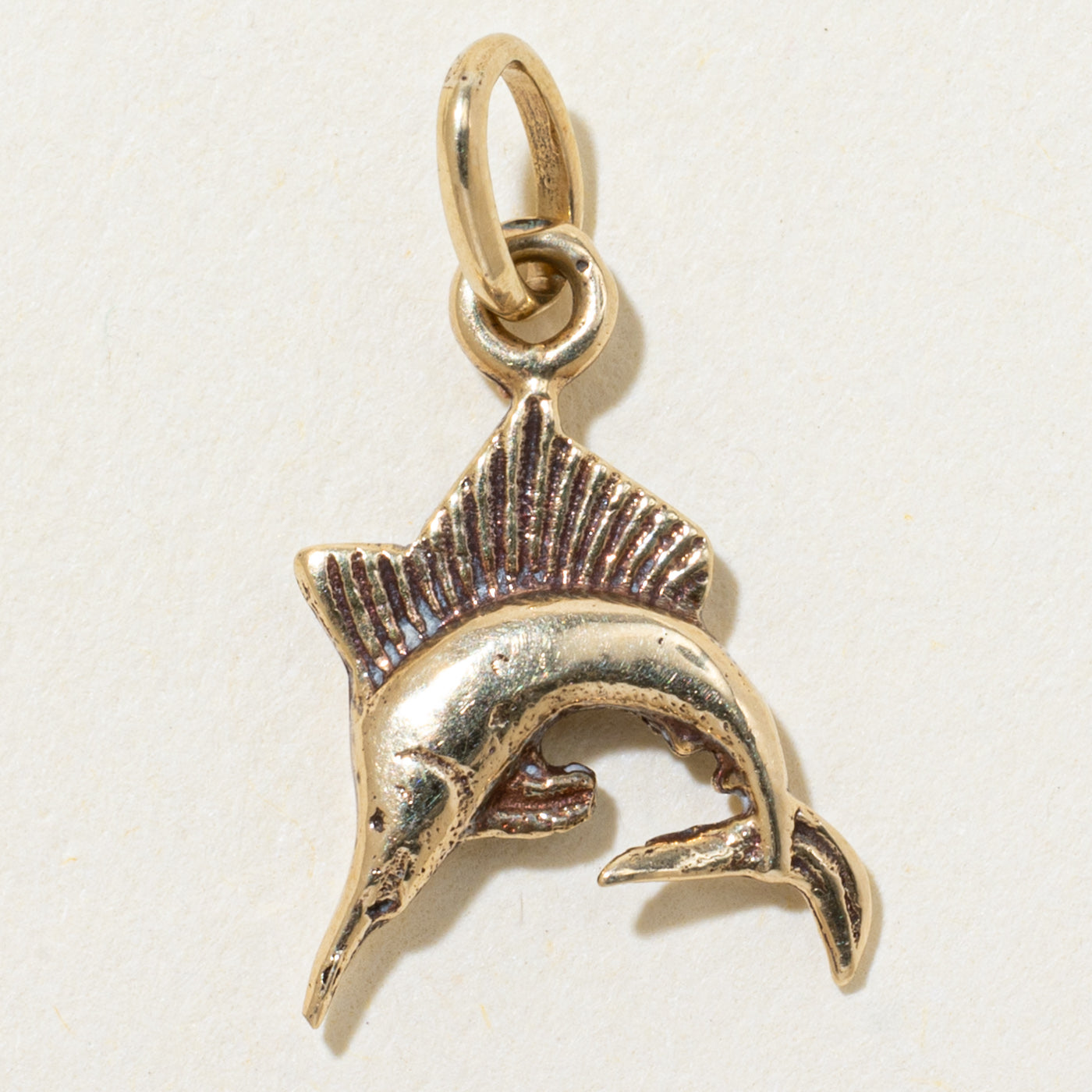 14k Yellow Gold Marlin Charm