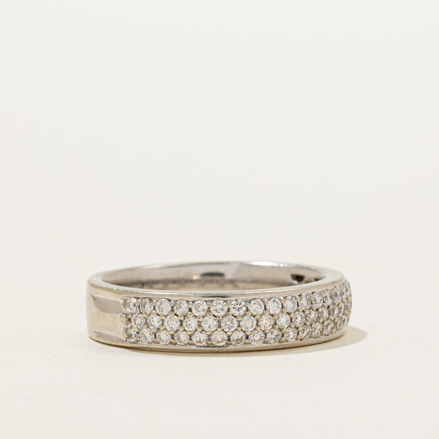 Pave Set Multi Row Diamond Band | 0.50ctw | 4.5mm | SZ 6.75