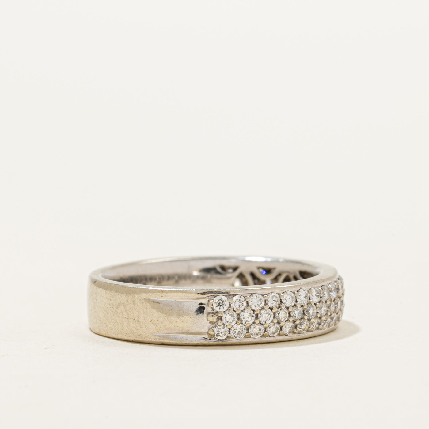 Pave Set Multi Row Diamond Band | 0.50ctw | 4.5mm | SZ 6.75