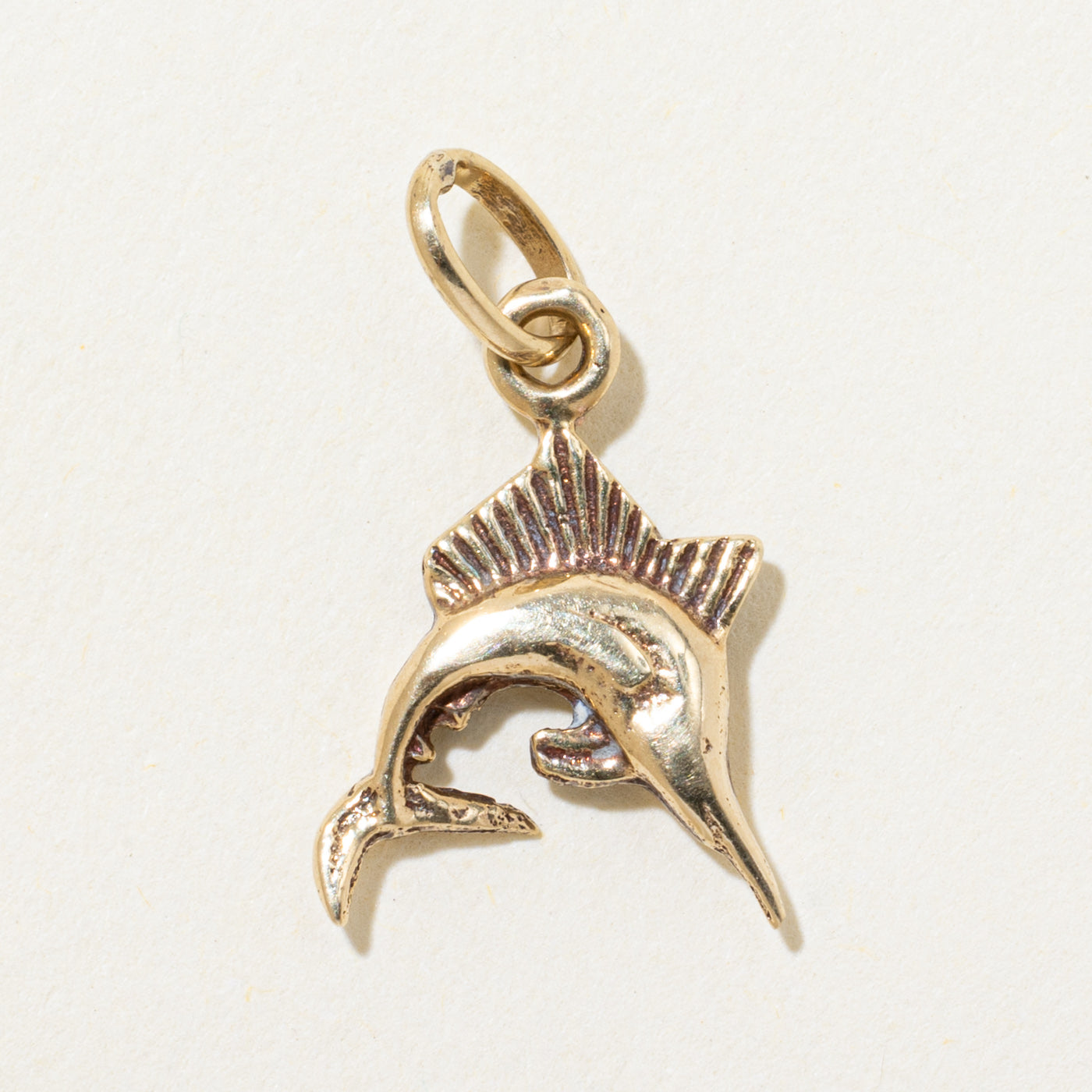 14k Yellow Gold Marlin Charm